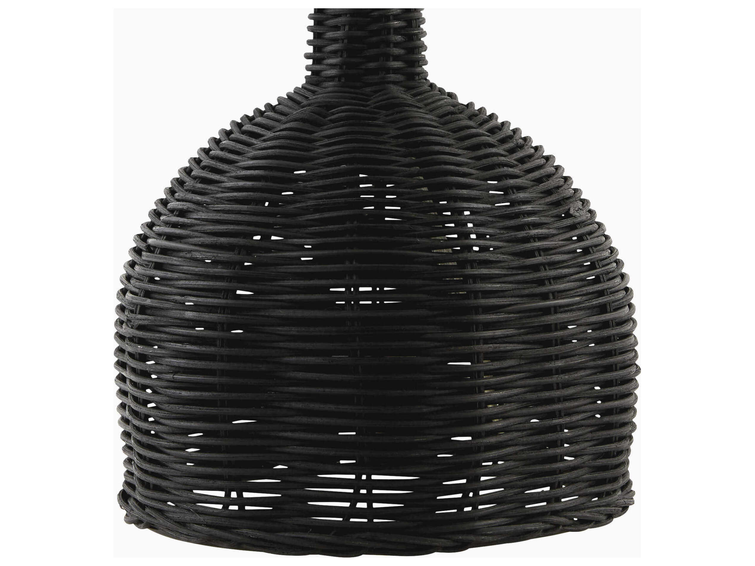 Surya Grotta Black Wheat Linen Table Lamp