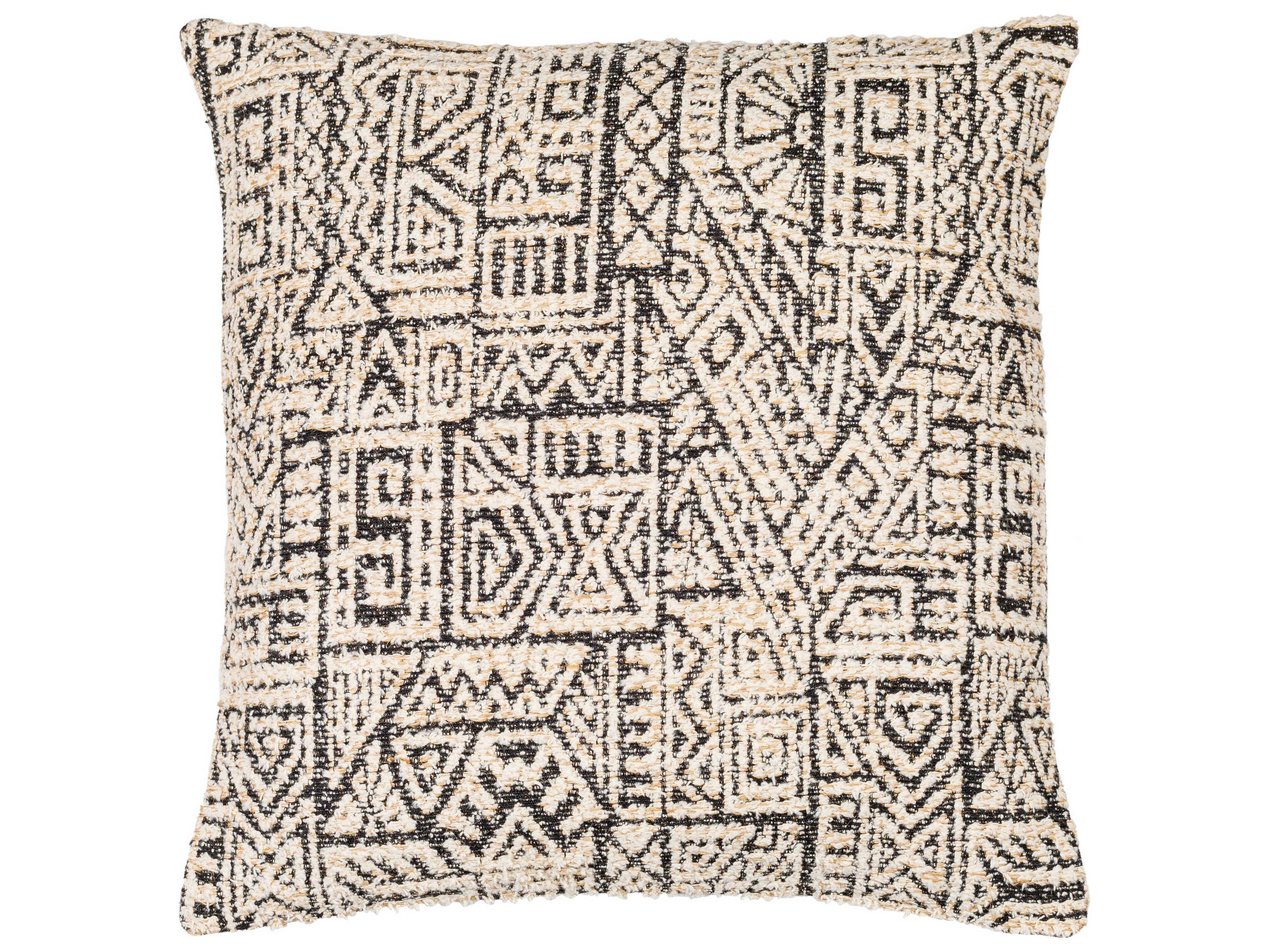 Surya Global Stripe White / Black Pillow