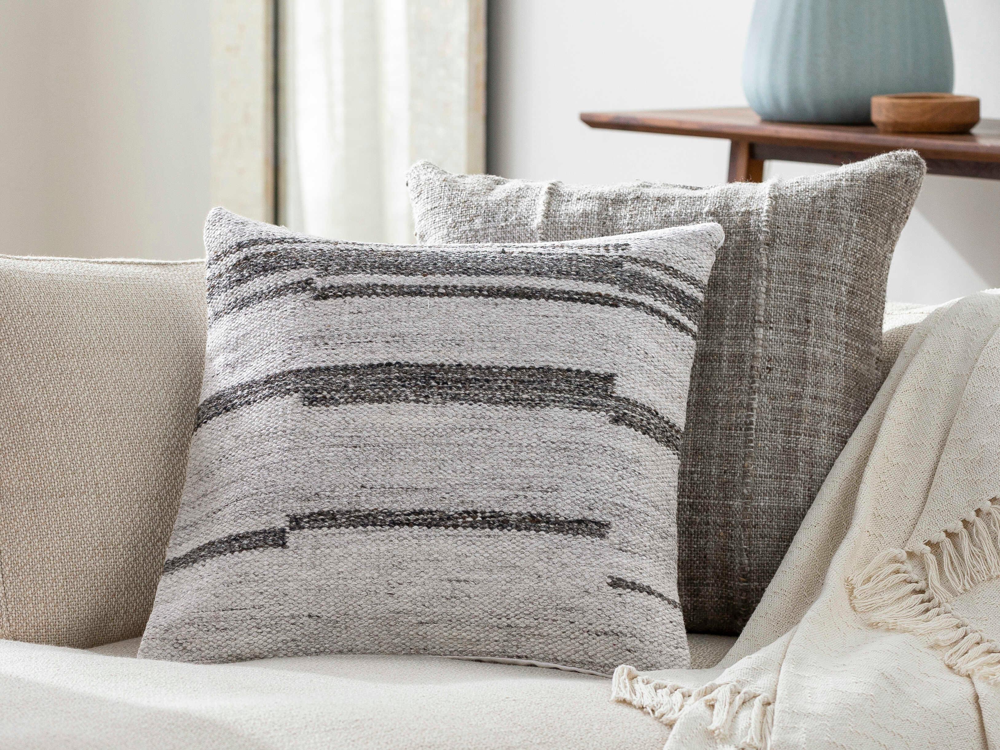 Surya Guinea Charcoal Pillow