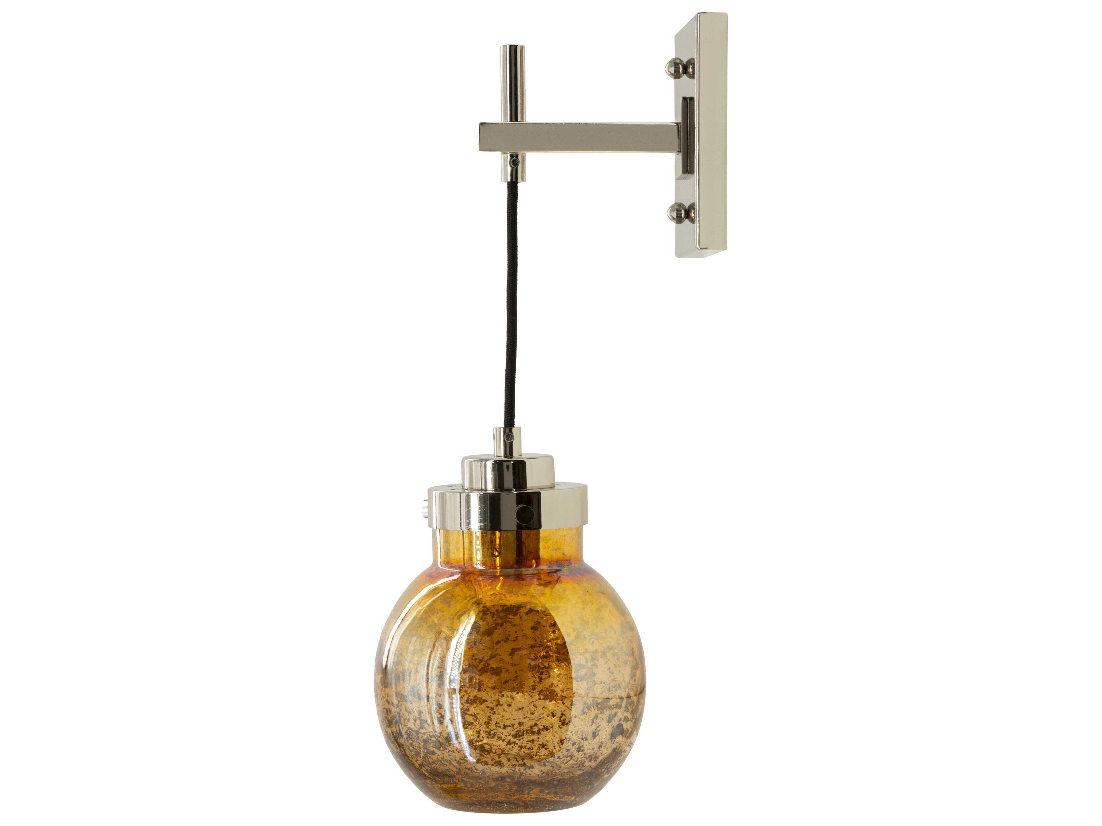 Surya Graysen 1-Light Metallic Nickel Wall Sconce