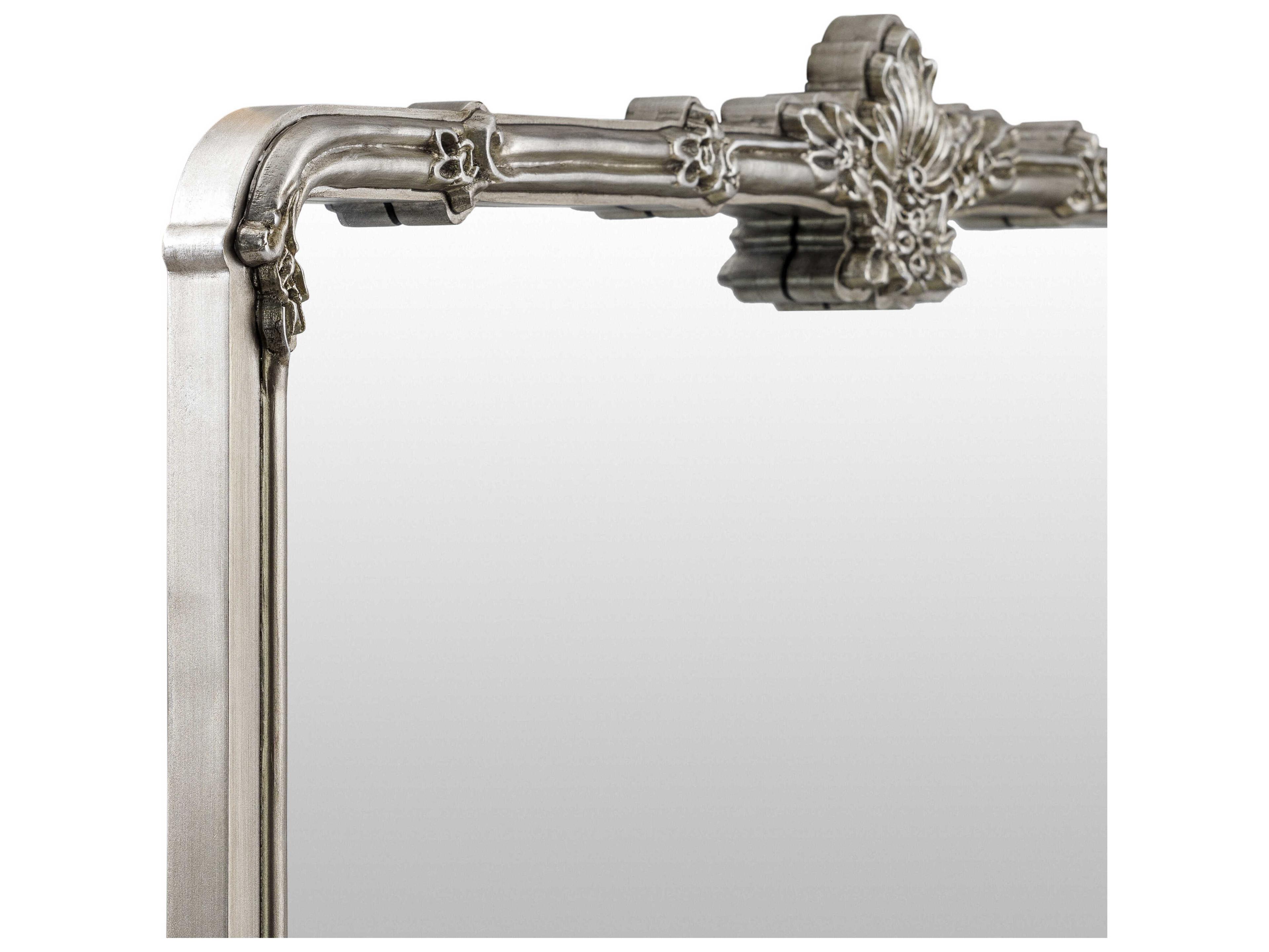 Surya Highclere Metallic Silver Rectangular Wall Mirror