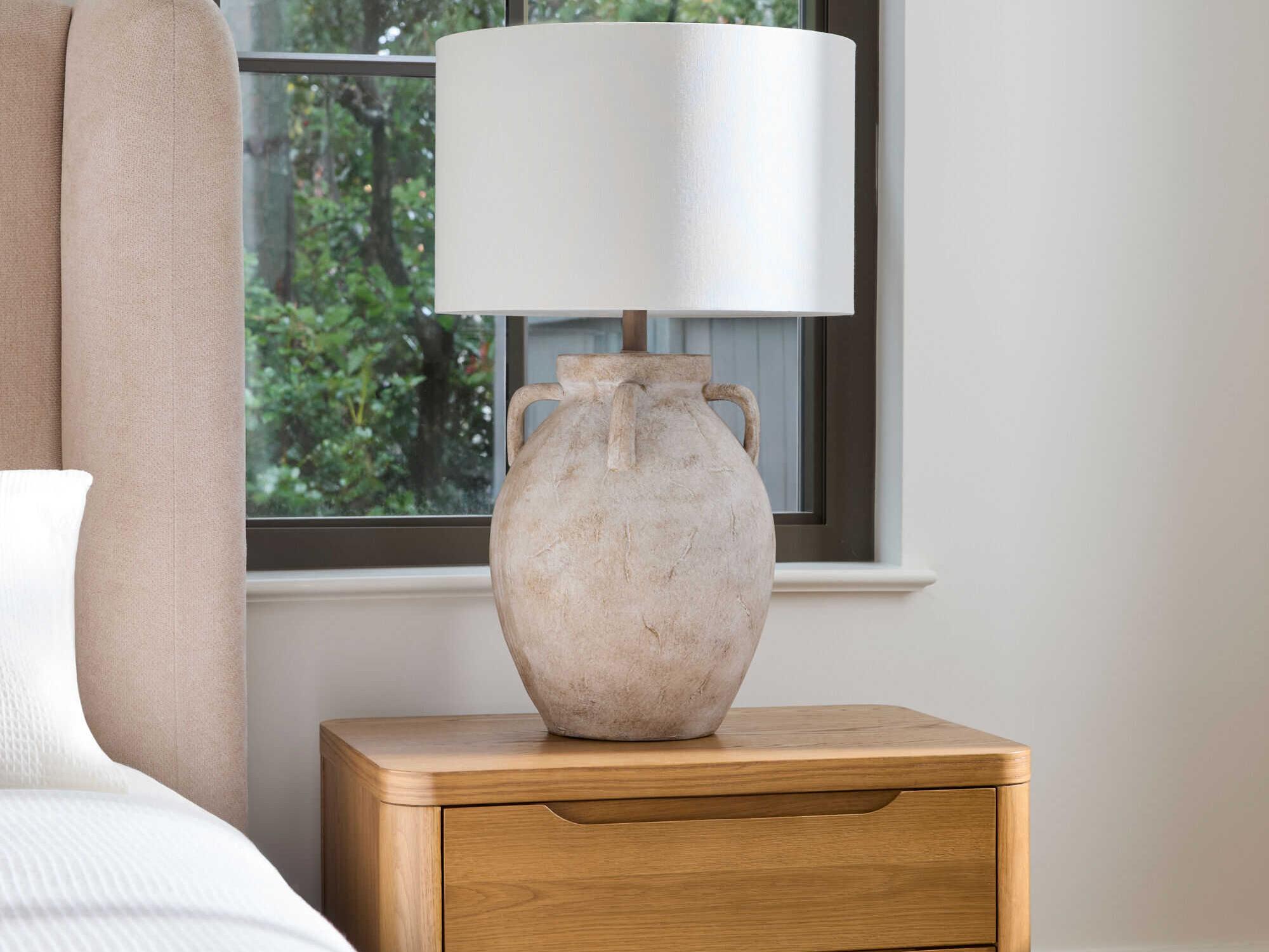 Surya Hundley 3-Drawers Oak Wood Nightstand