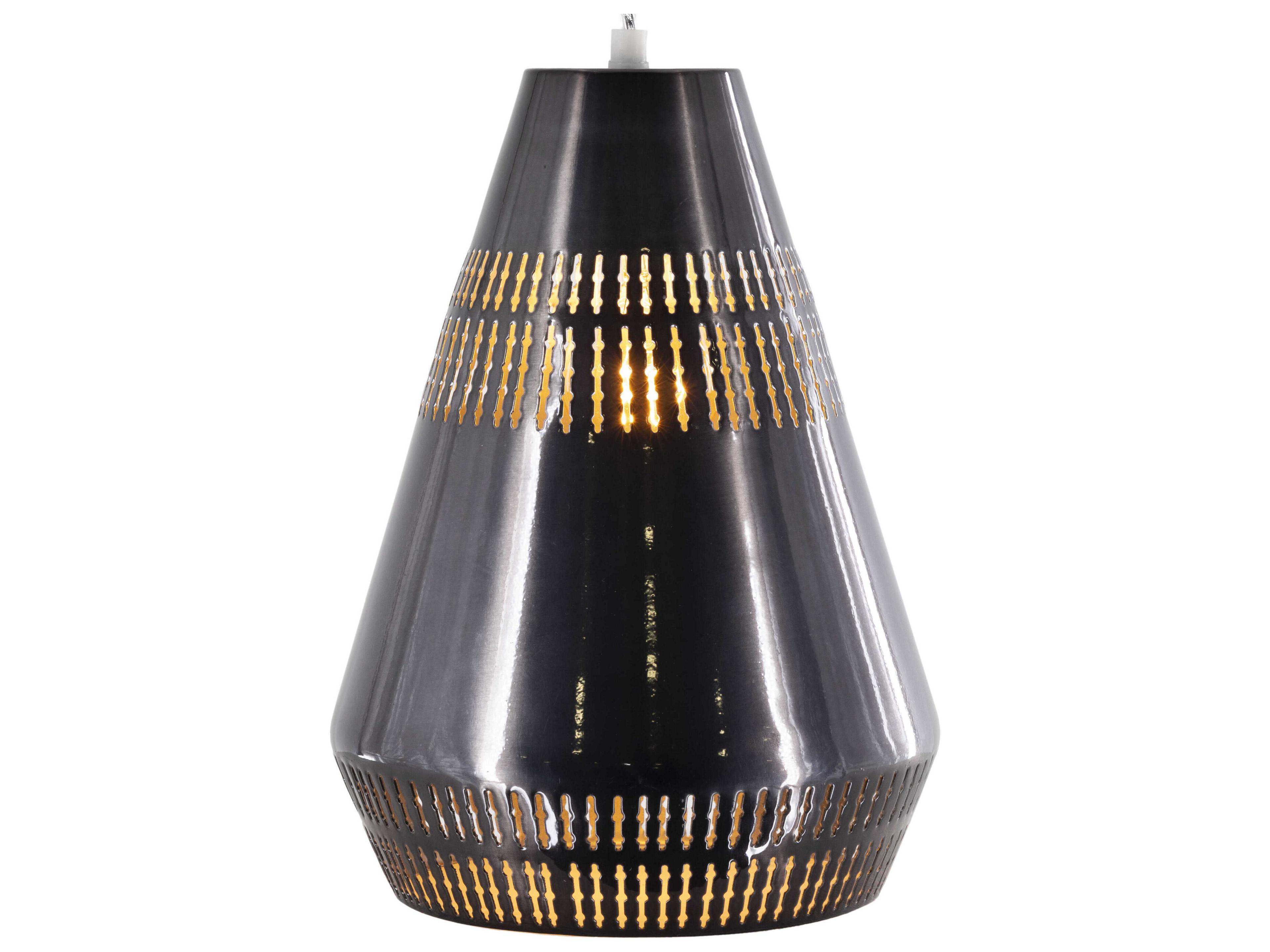 Surya Henrik 1-Light Black Mini Pendant
