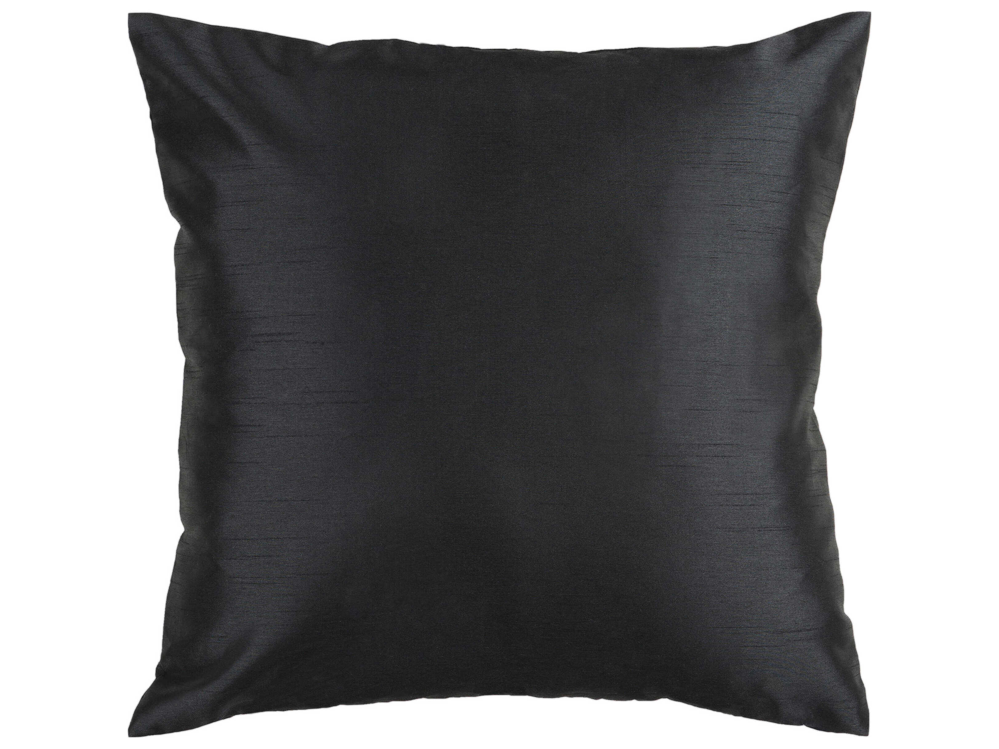 Surya Solid Luxe Black Pillow