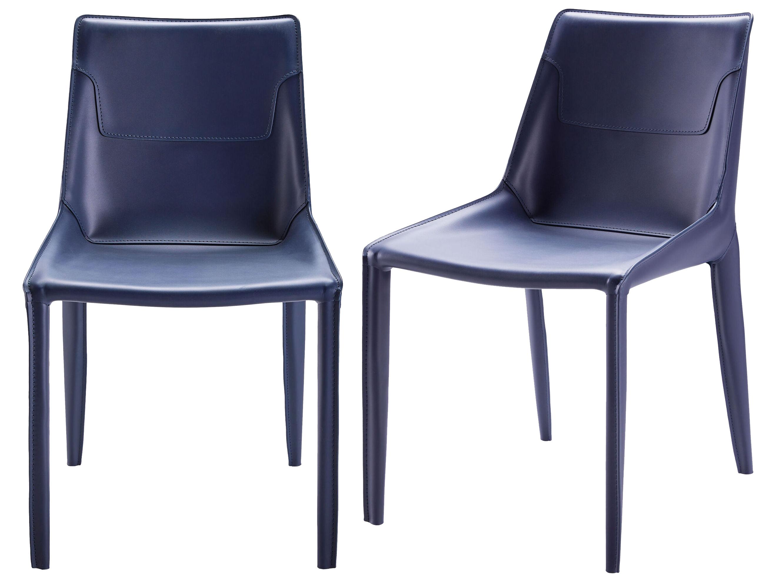 Surya Hanks Blue Armless Dining Chair Set of 2