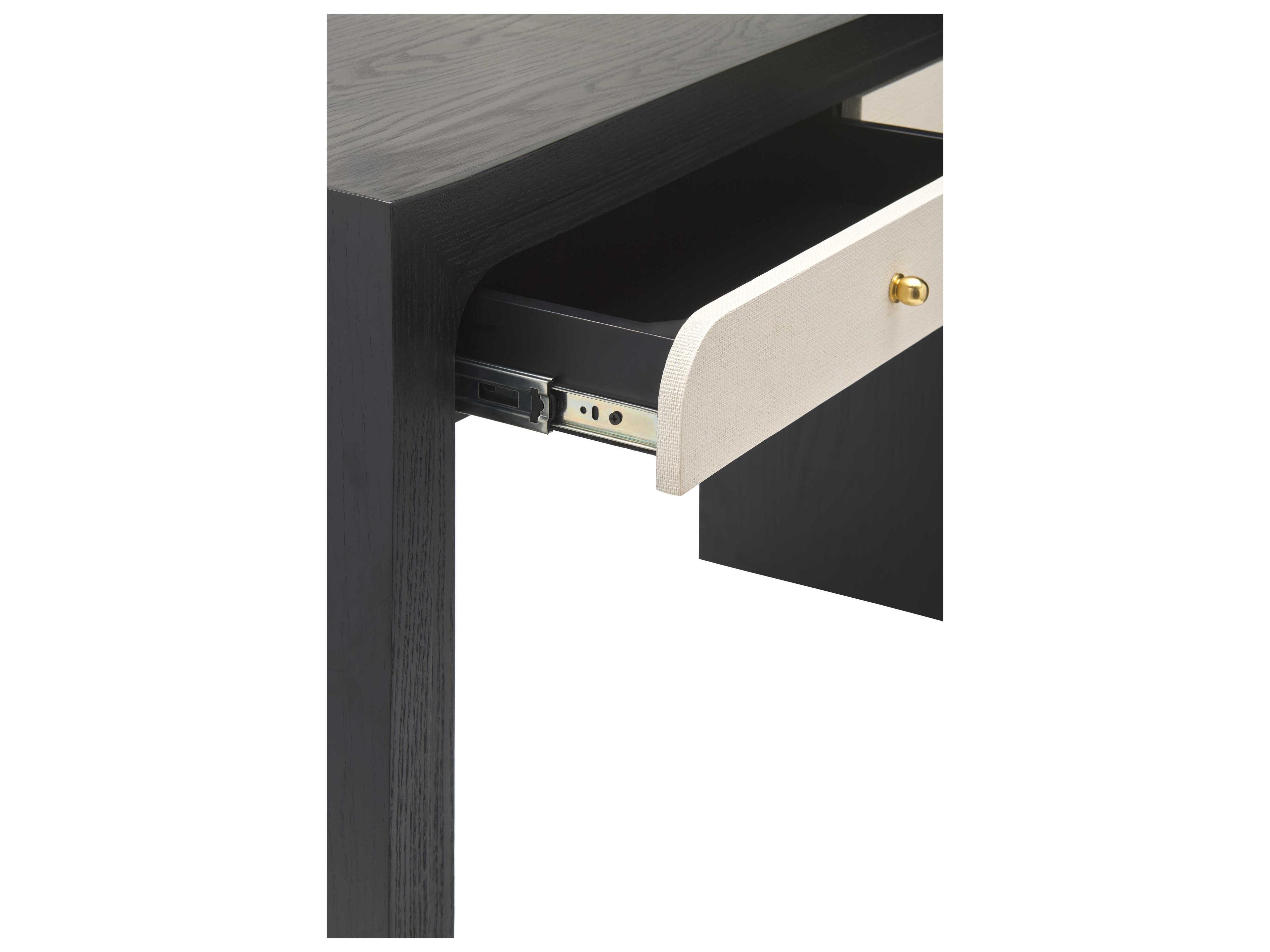 Surya Helene Rectangular Wood Black Console Table