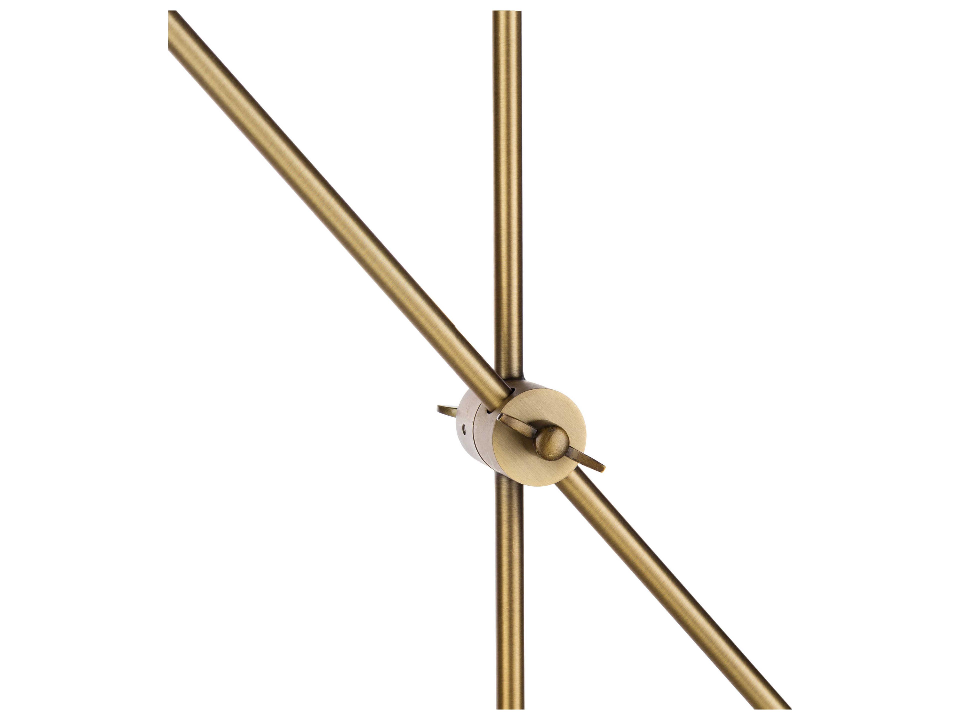 Surya Hannity Metallic Brass Metal Desk Lamp