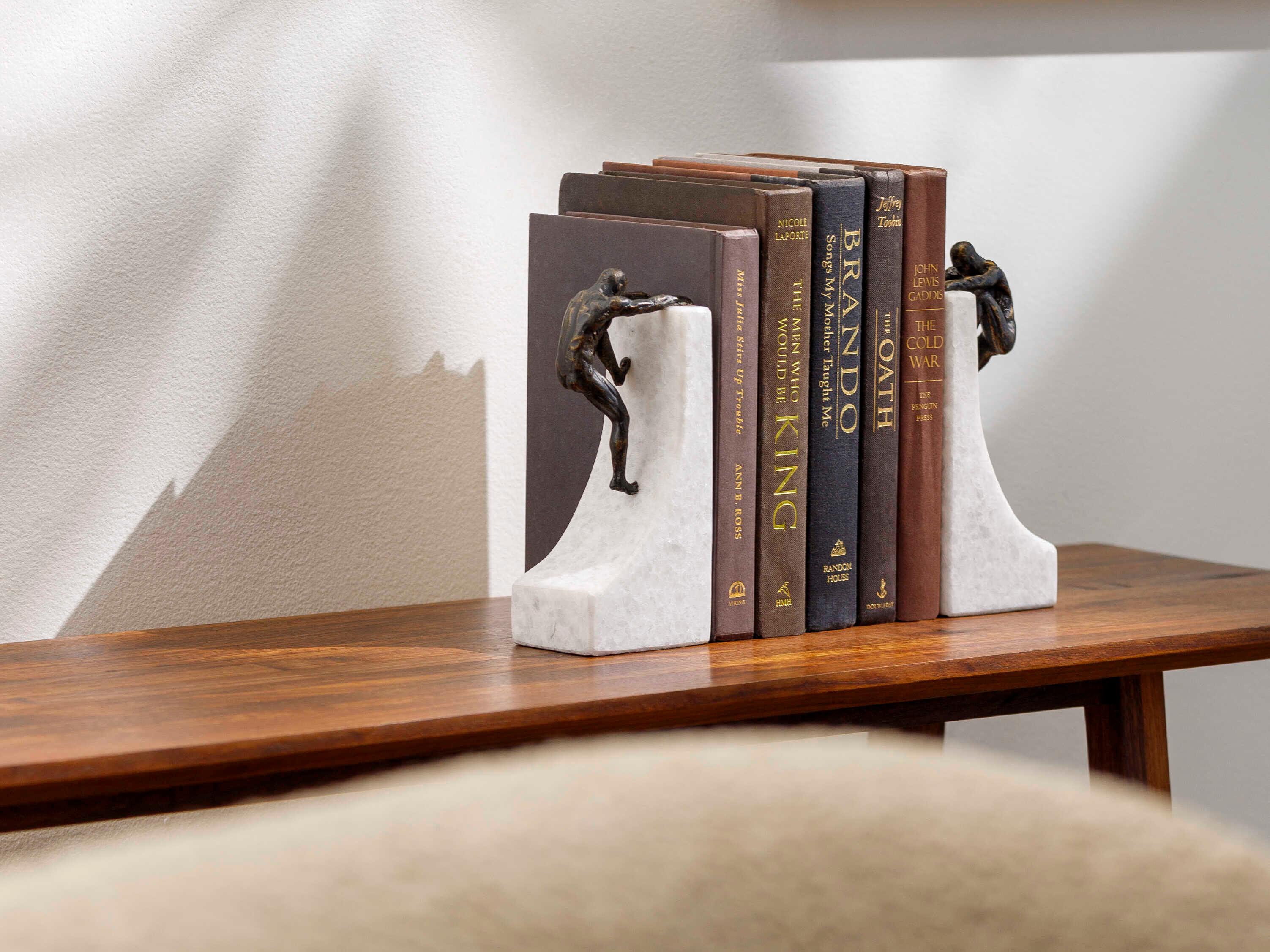 Surya Homo Sapiens Metallic Bronze Bookends