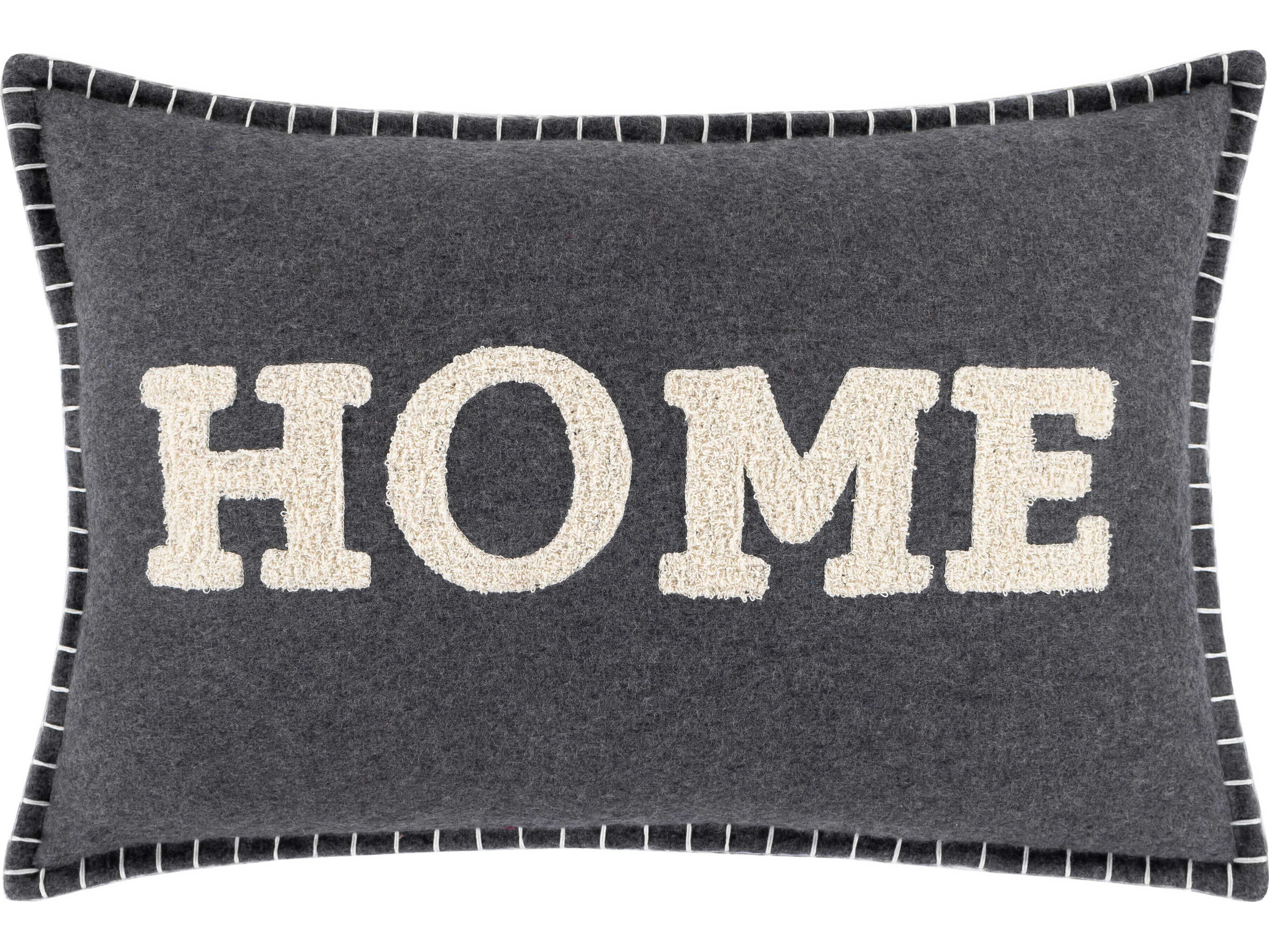 Surya Home Time Black / Charcoal / Wheat Pillow