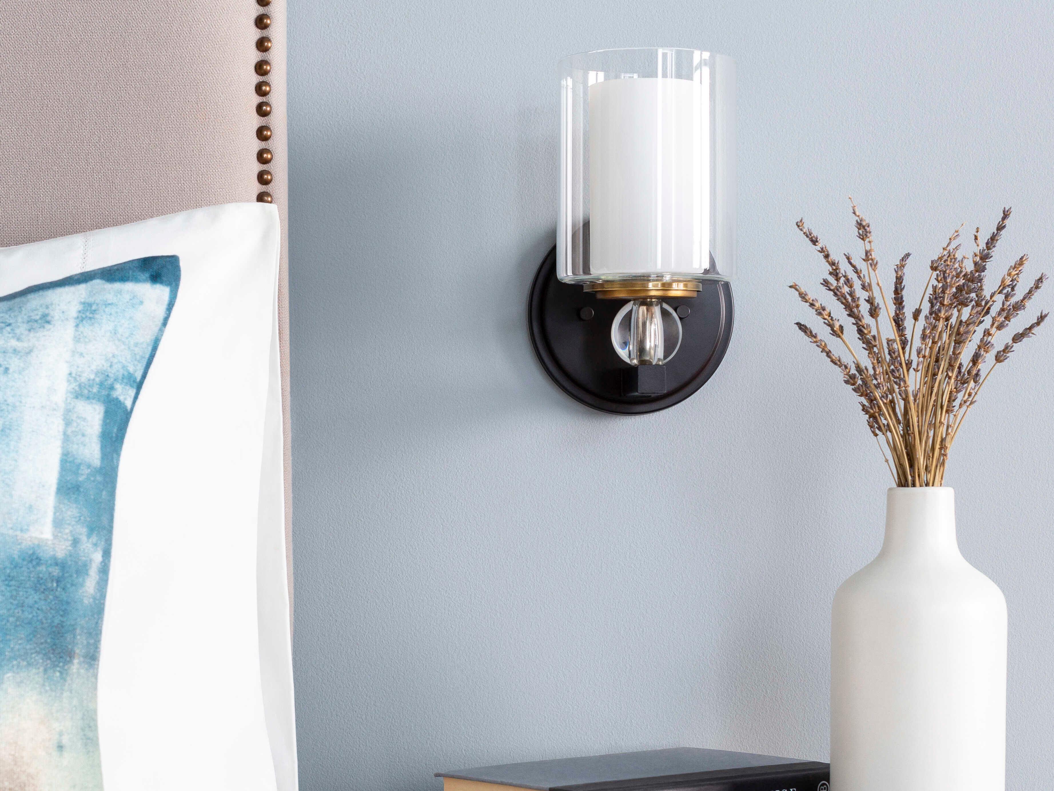 Surya Horatio 1-Light Black Wall Sconce