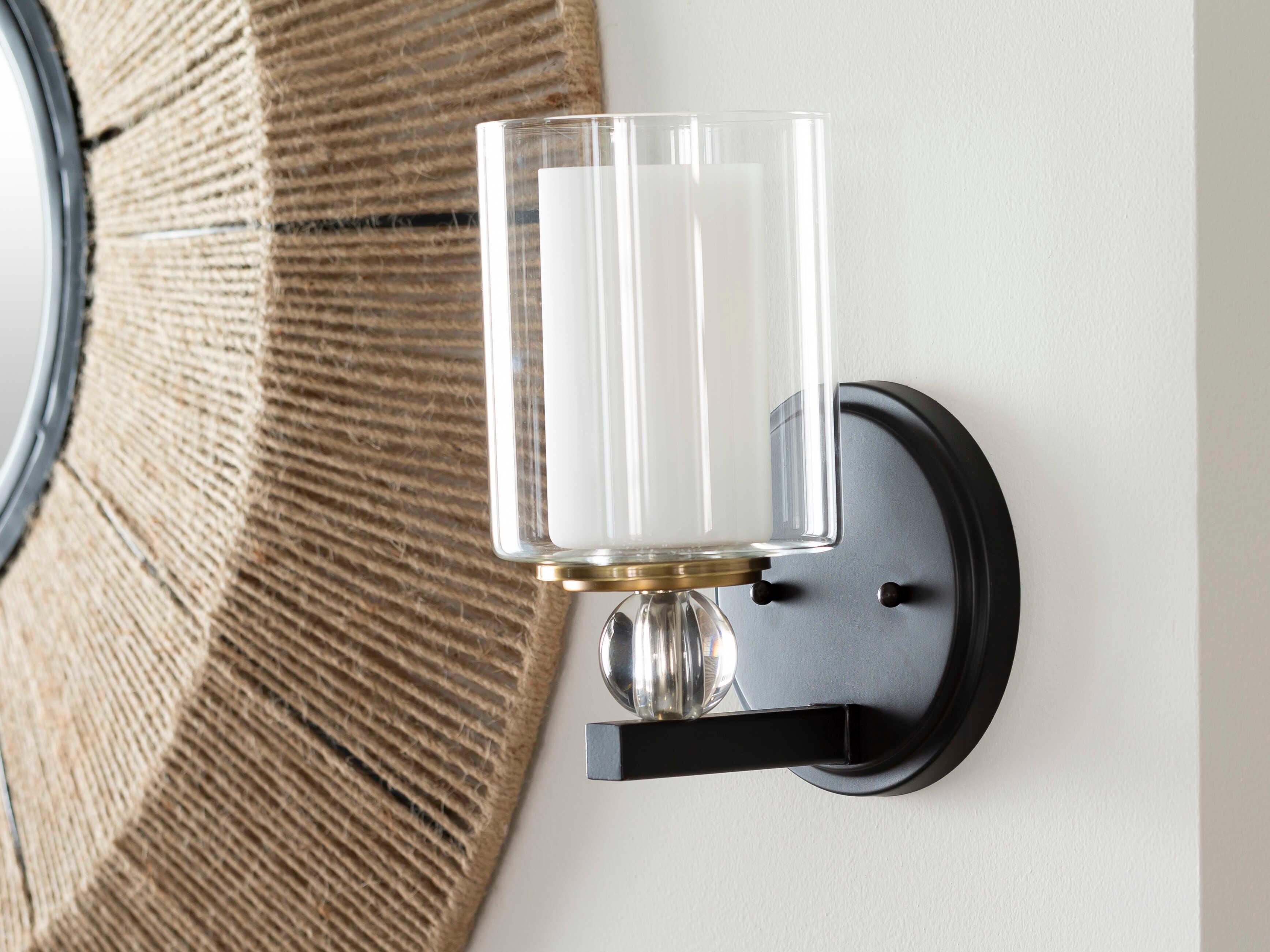 Surya Horatio 1-Light Black Wall Sconce