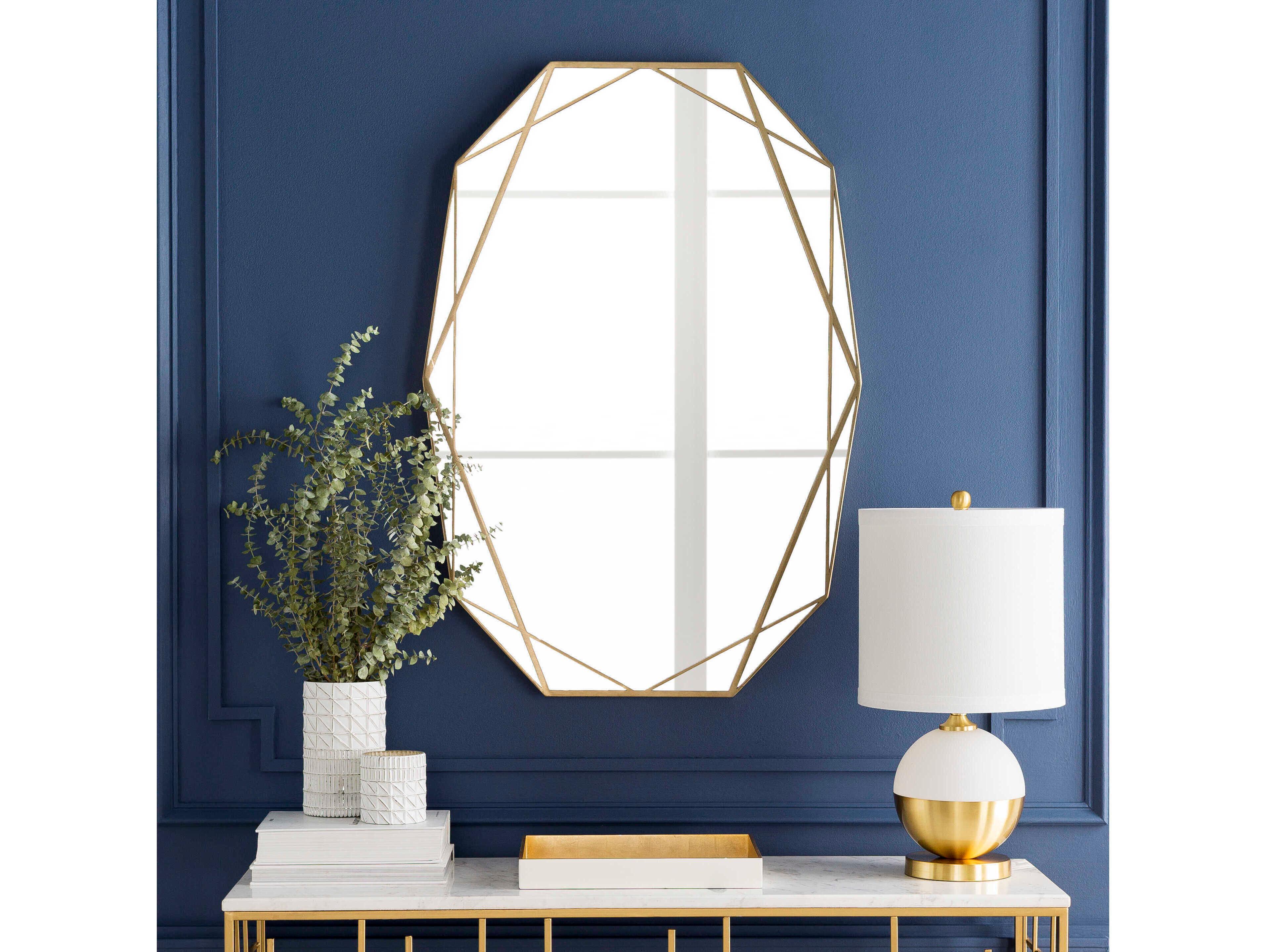 Surya Huntley Gold Wall Mirror