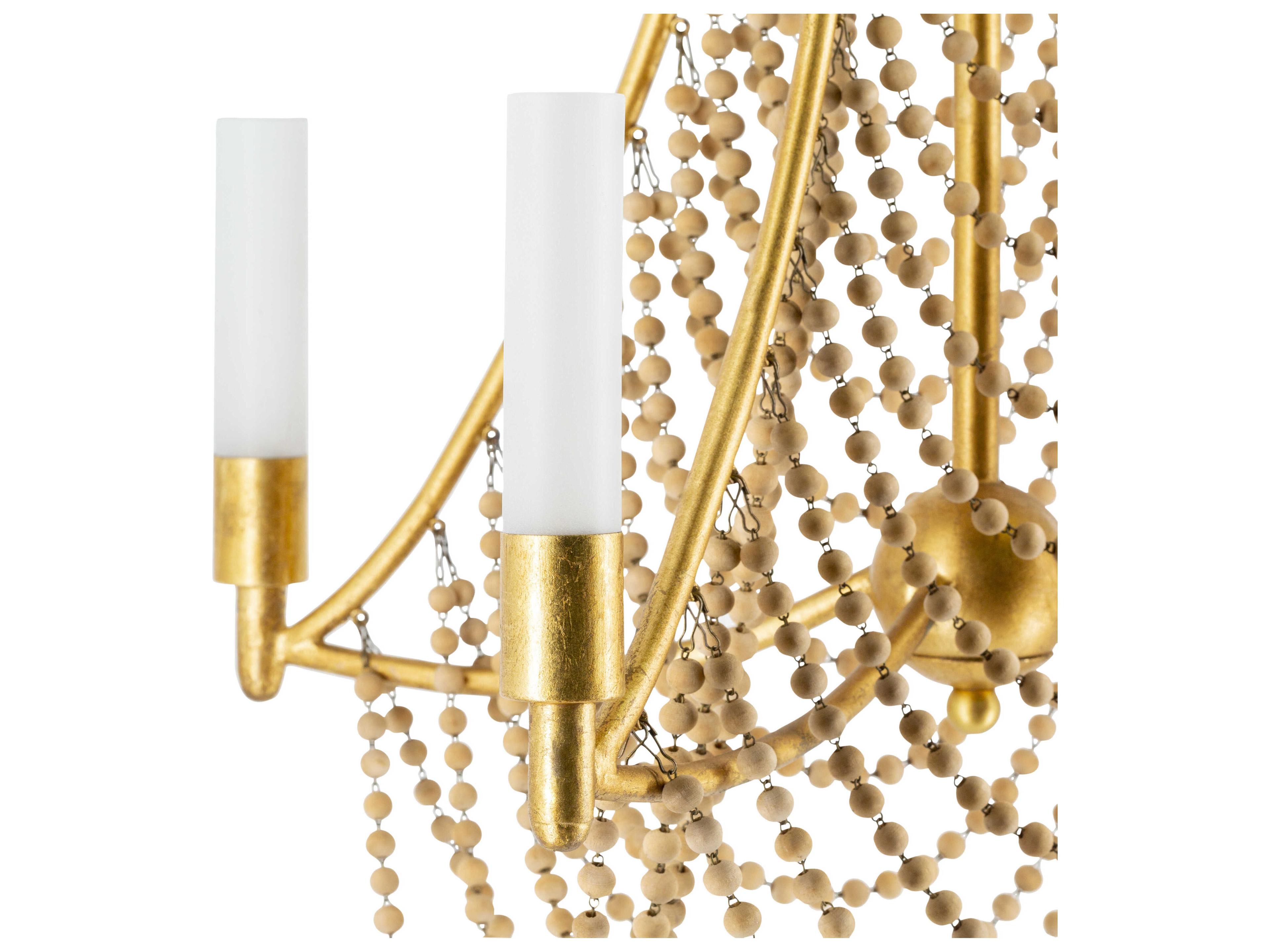 Surya Hawes 4-Light Gold Chandelier