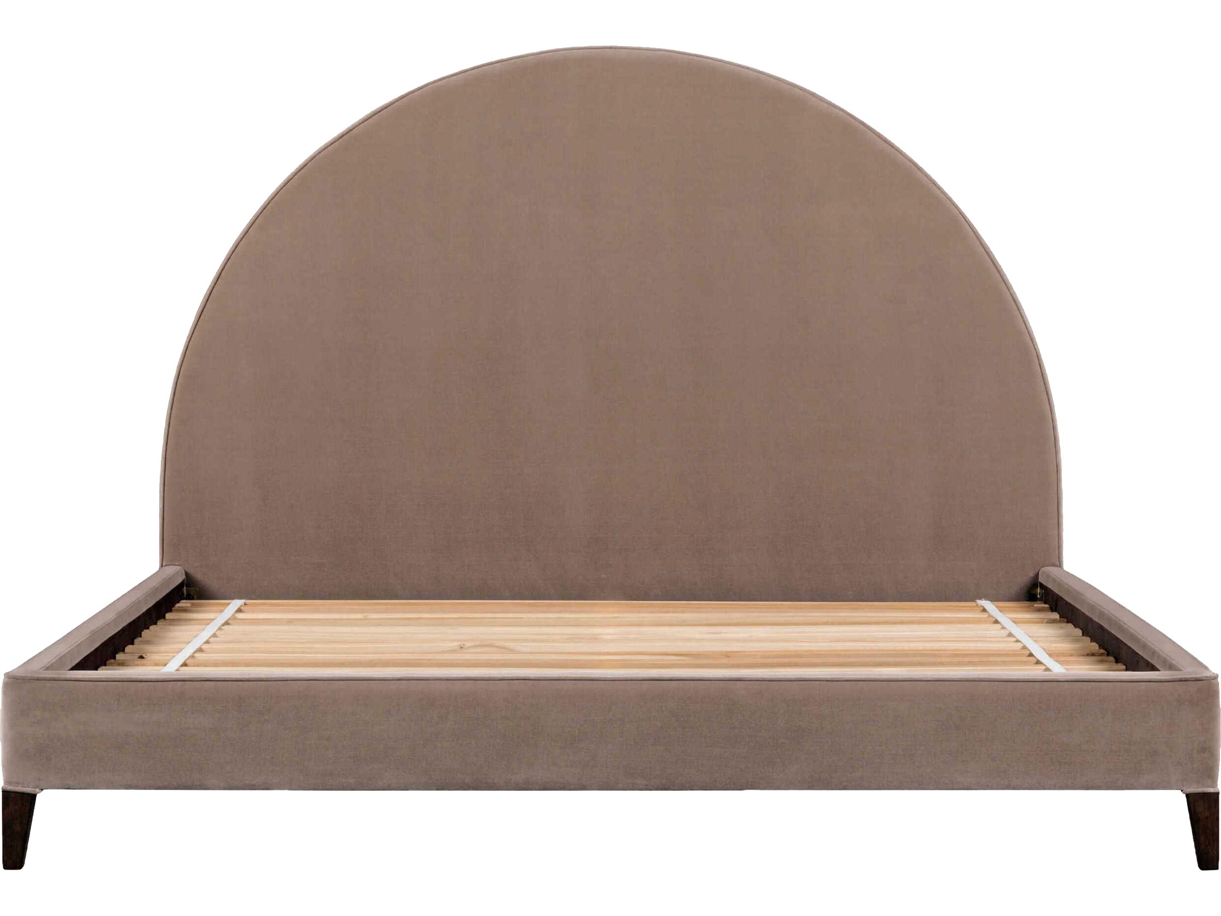 Surya Elipse Dark Brown Rubberwood Wood King Platform Bed