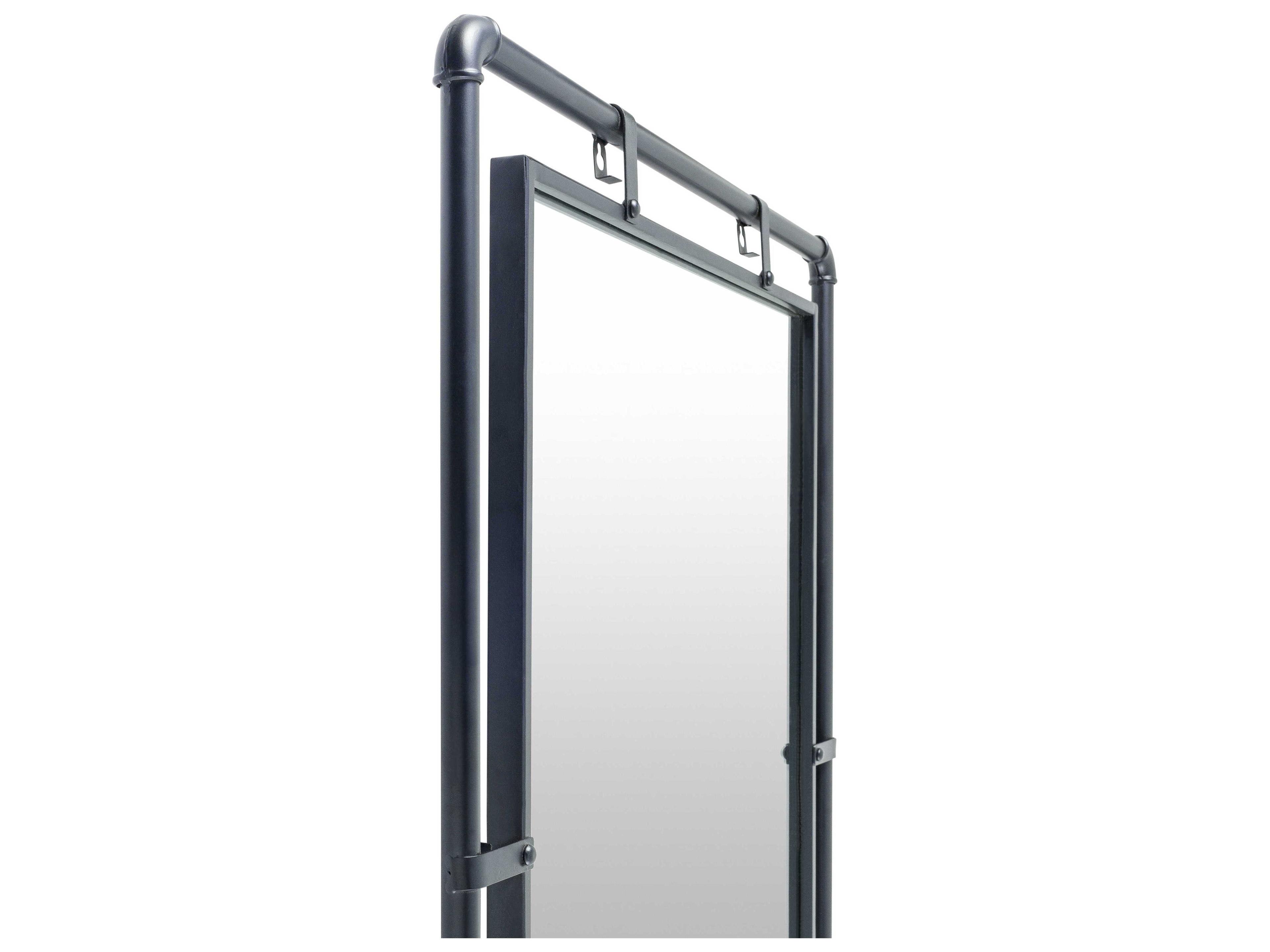 Surya Indus Black Rectangular Floor Mirror