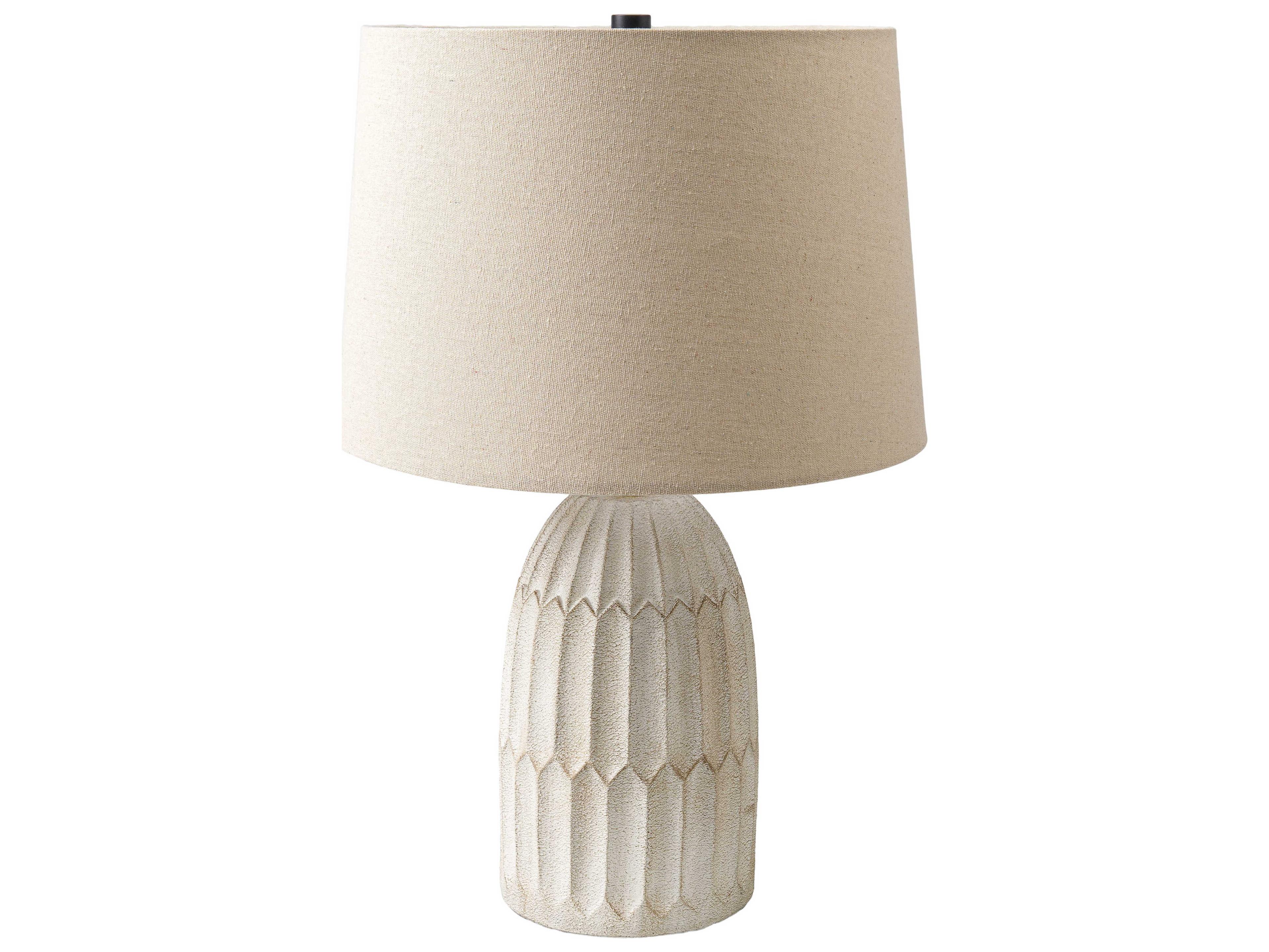 Surya Sines White Table Lamp