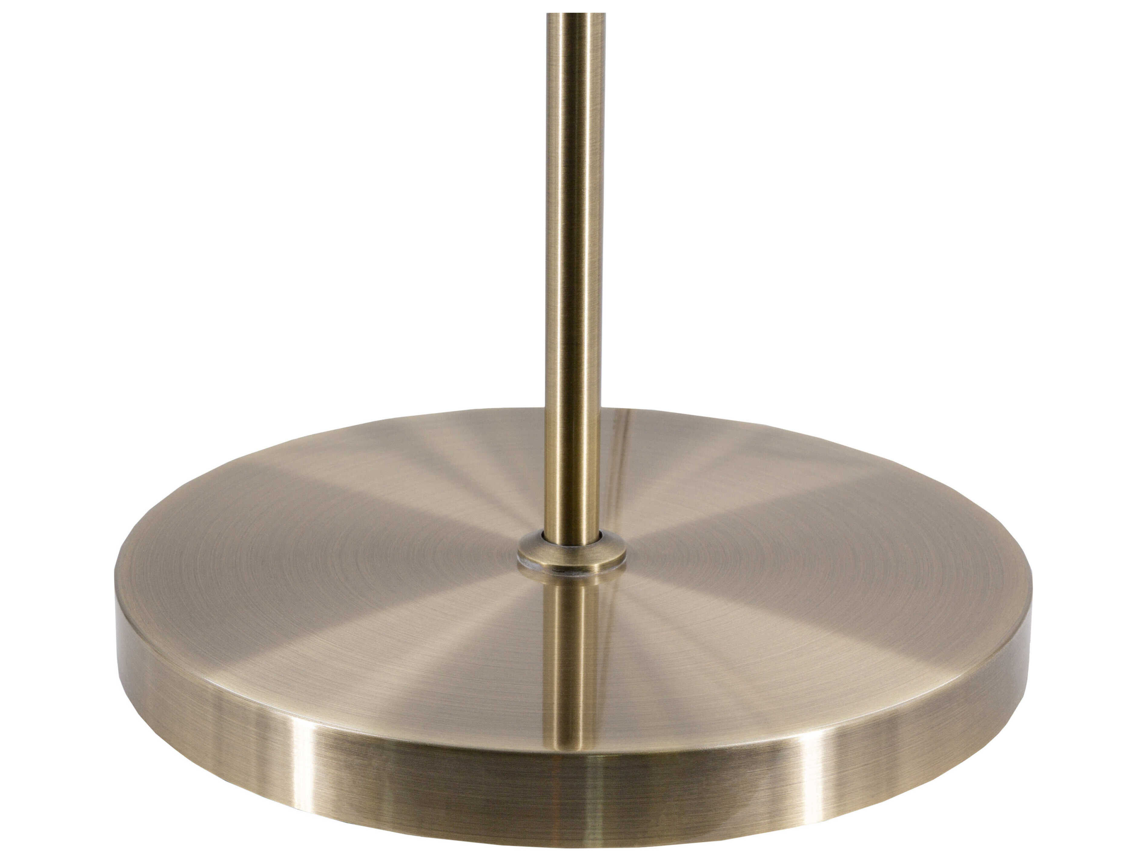 Surya Jace Metallic Brass White Ivory Polyester Floor Lamp