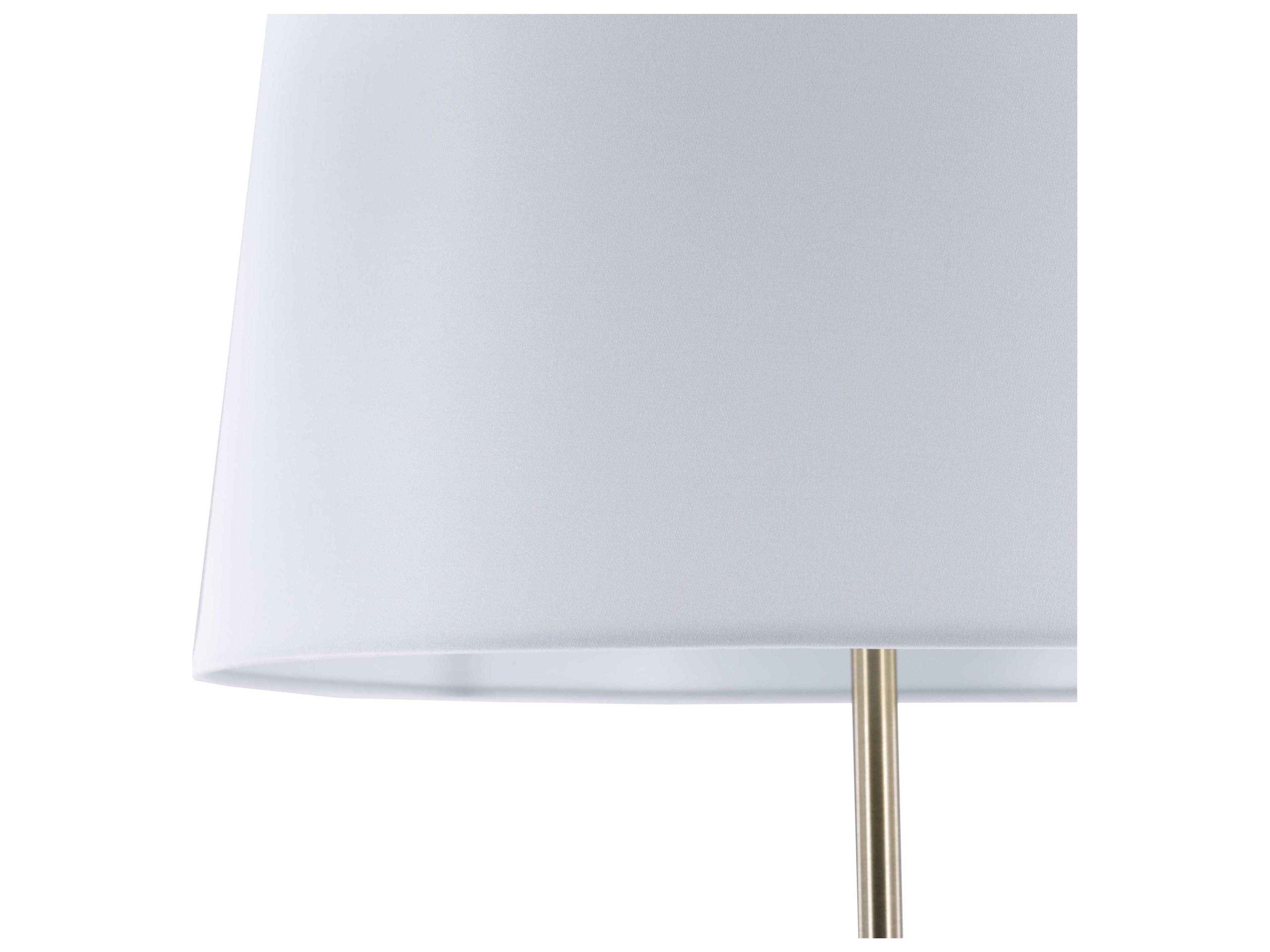 Surya Jace Metallic Brass White Ivory Polyester Floor Lamp