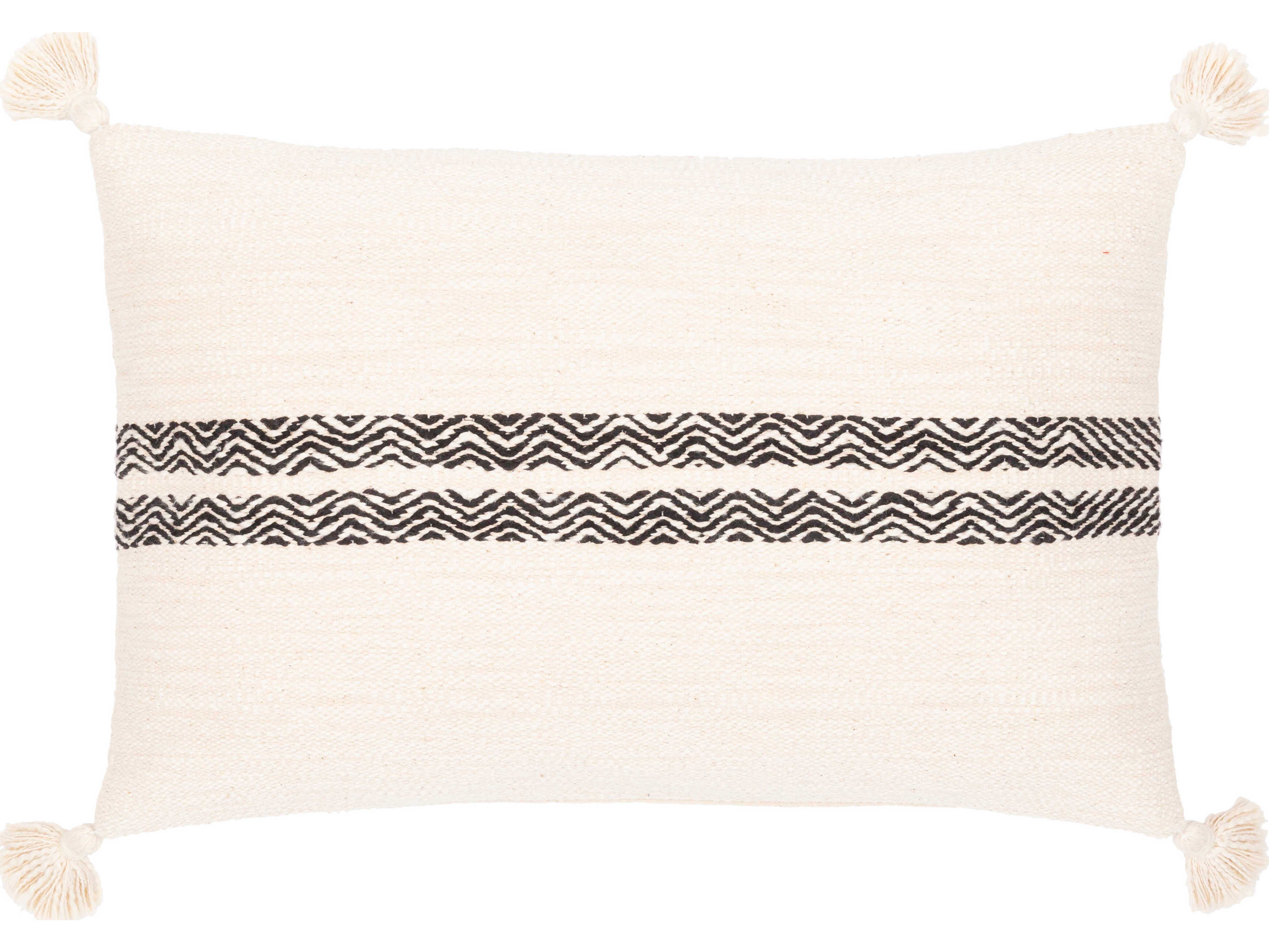 Surya Josie Cream / Light Beige / Black Pillow