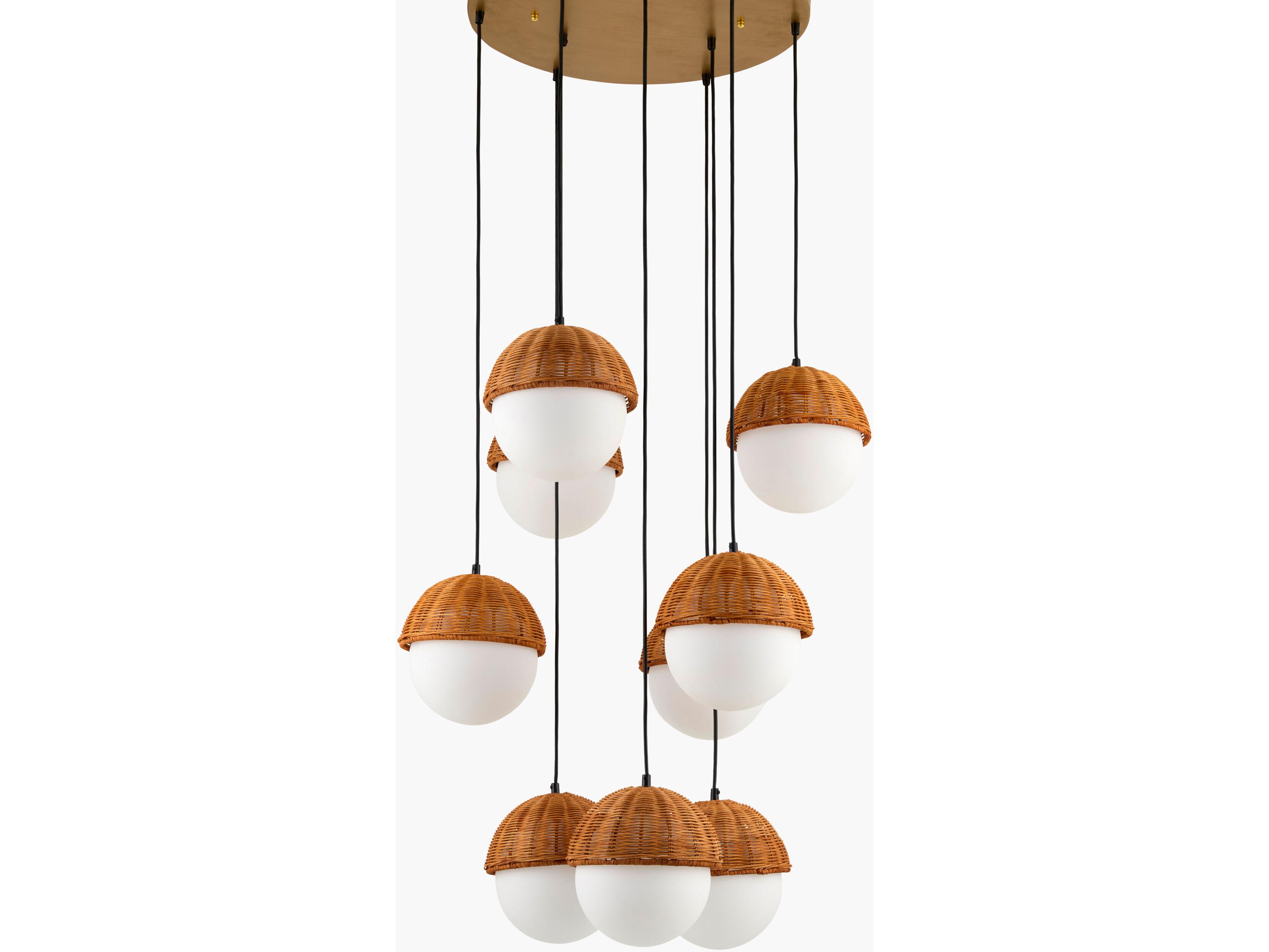 Surya Janze 9-Light Gold Globe Chandelier