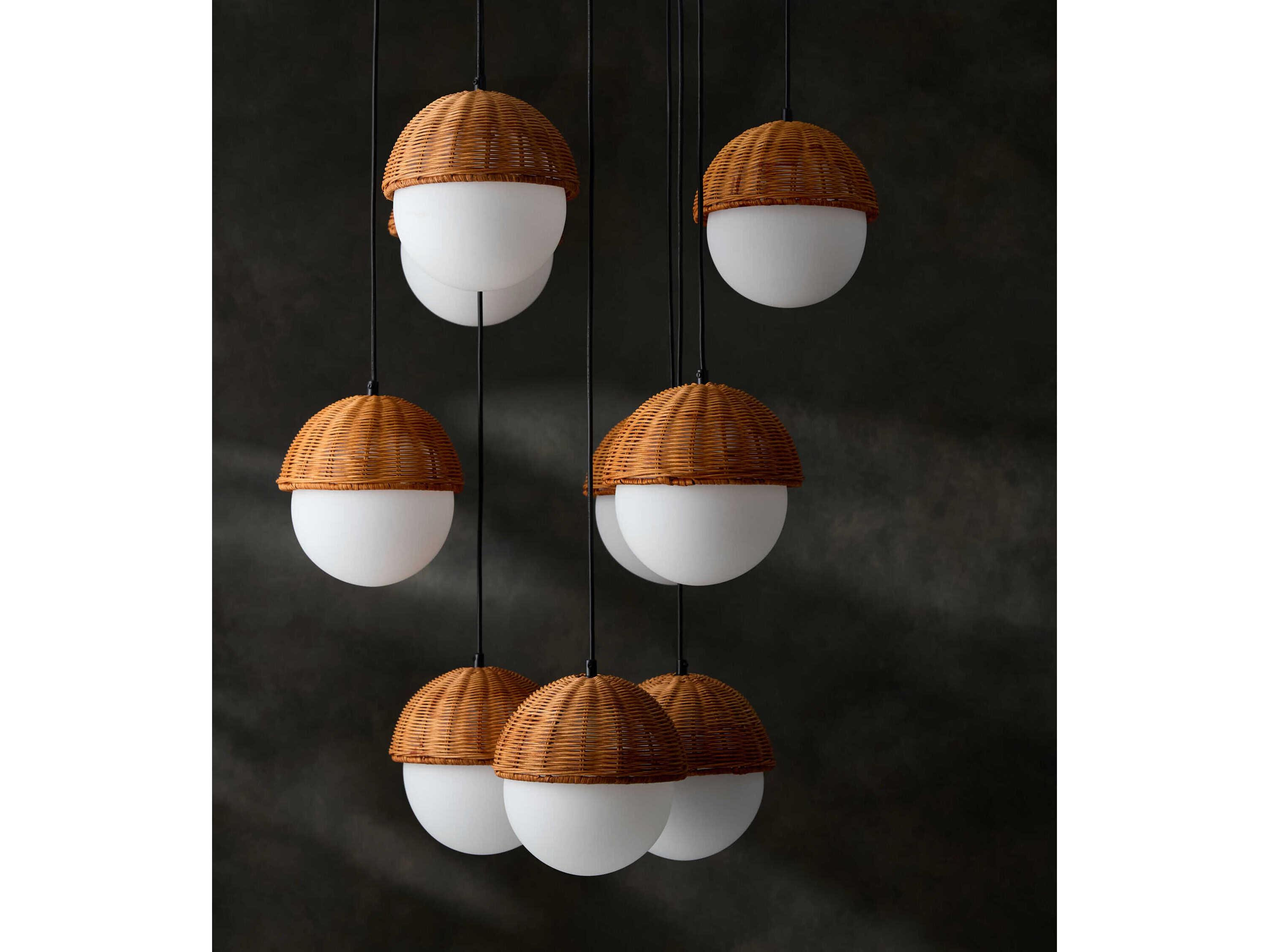 Surya Janze 9-Light Gold Globe Chandelier