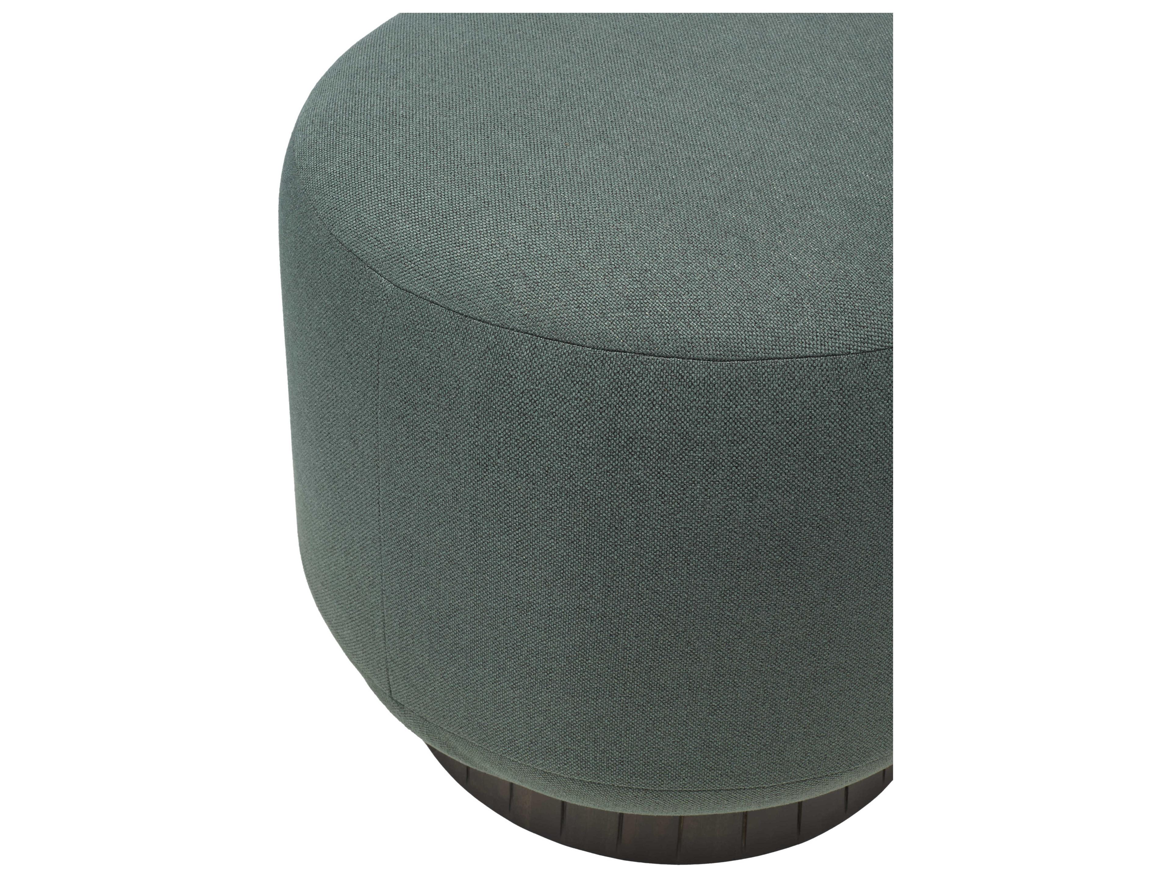 Surya Jayde Brown Green Upholstered Ottoman