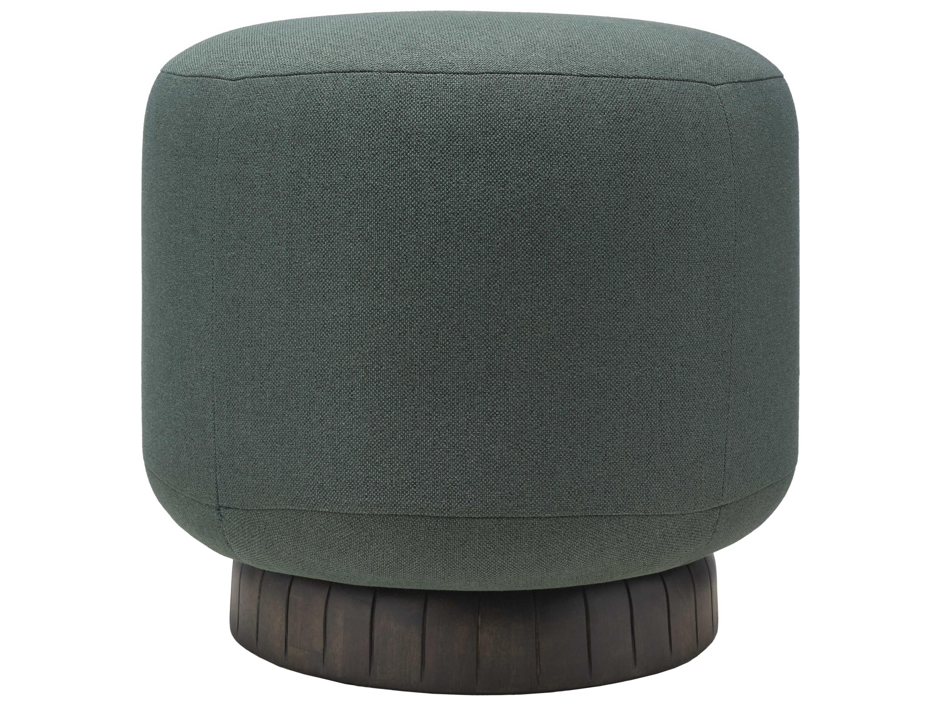 Surya Jayde Brown Green Upholstered Ottoman