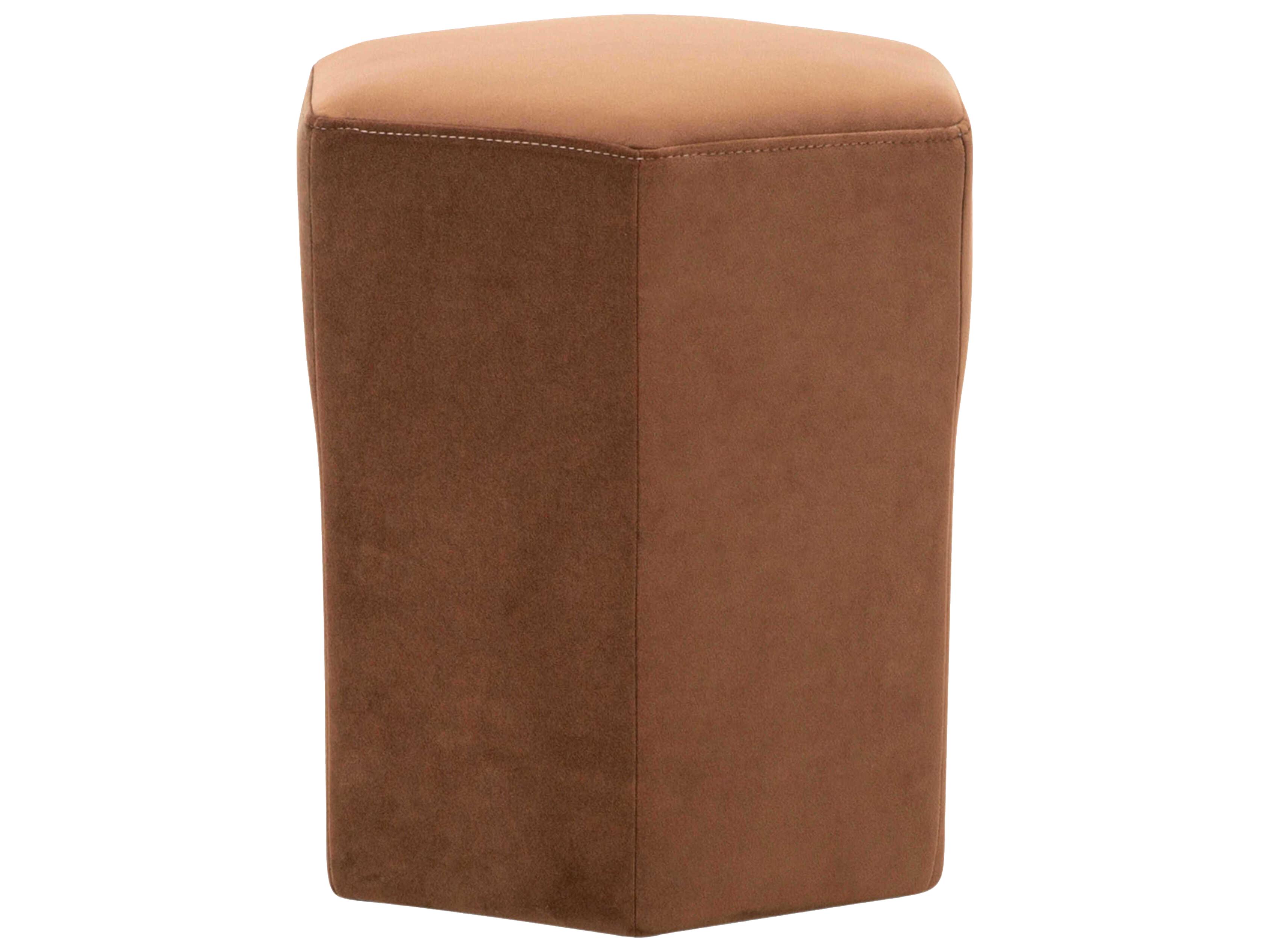 Surya Kaden Brown Upholstered Ottoman