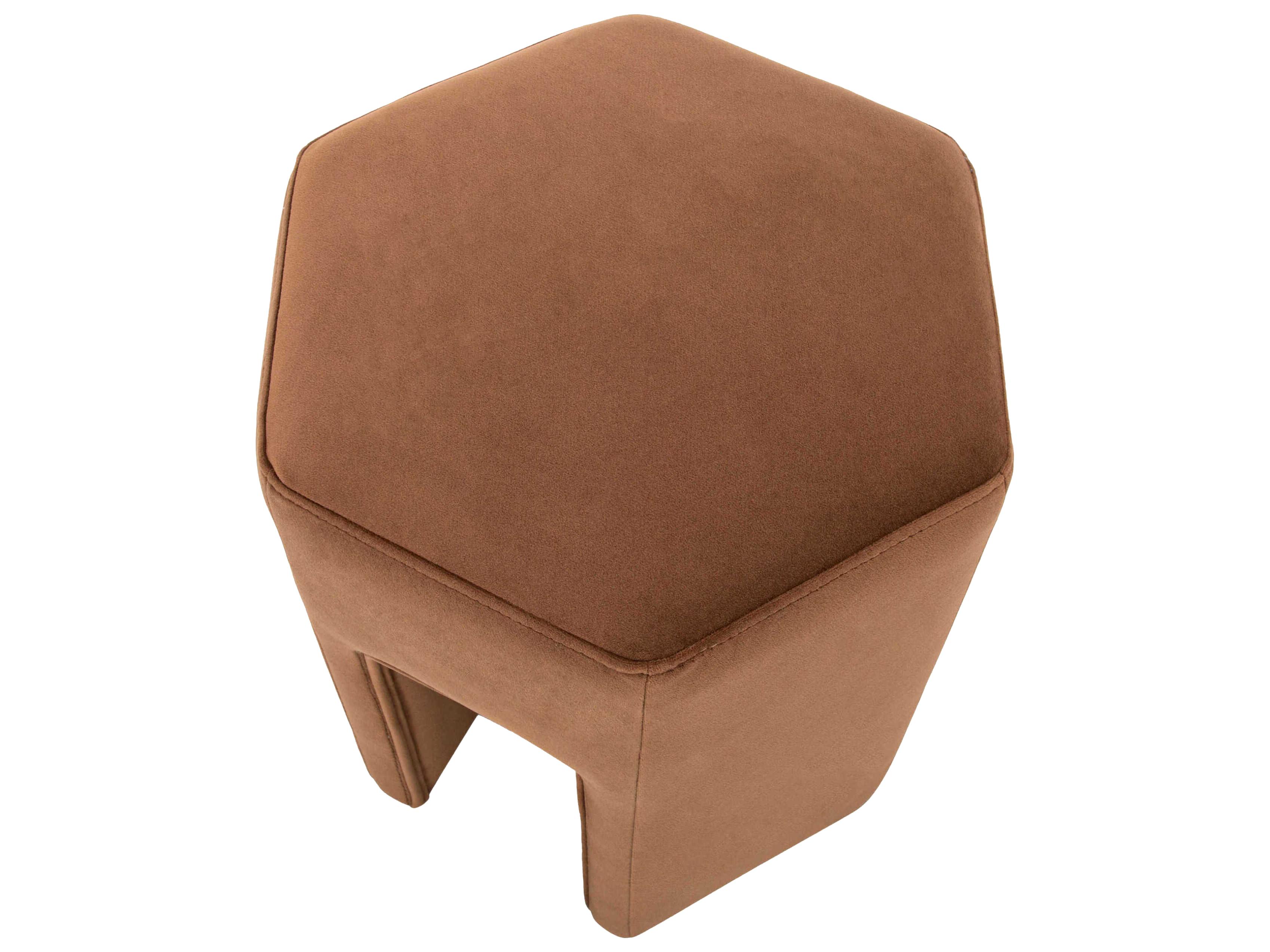 Surya Kaden Brown Upholstered Ottoman