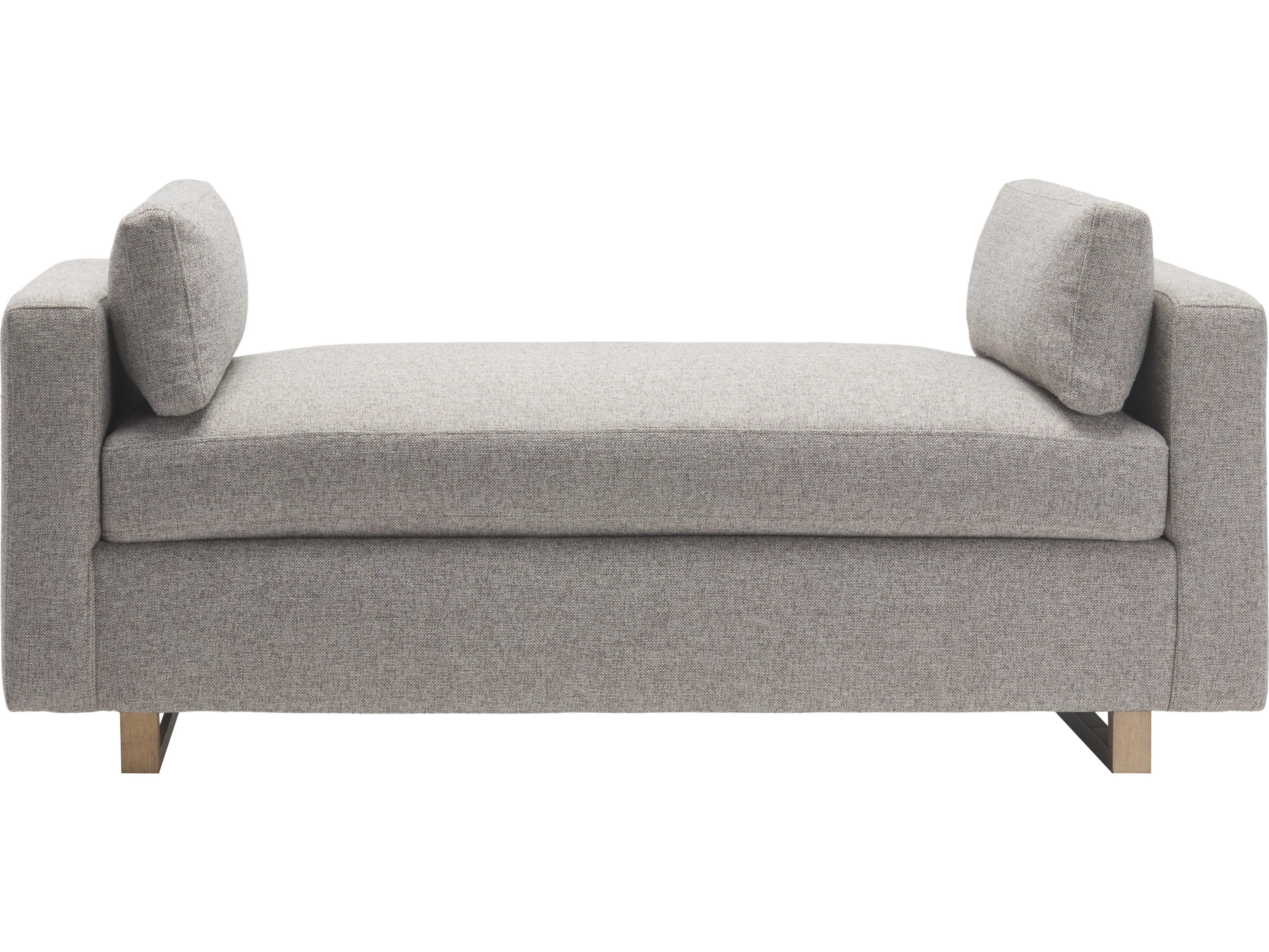 Surya Kaufmann Brown Clear Gray Upholstered Accent Bench