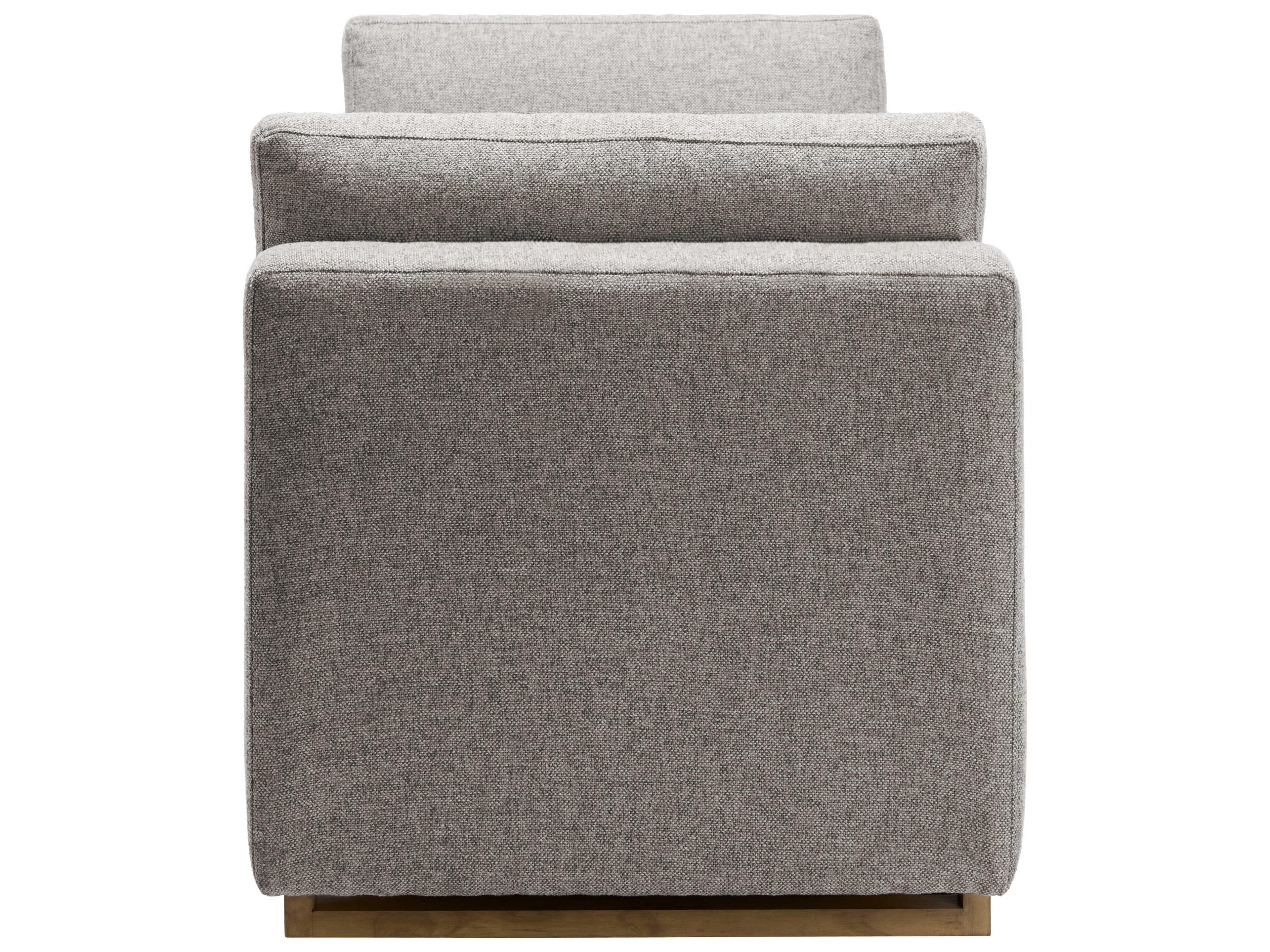 Surya Kaufmann Brown Clear Gray Upholstered Accent Bench