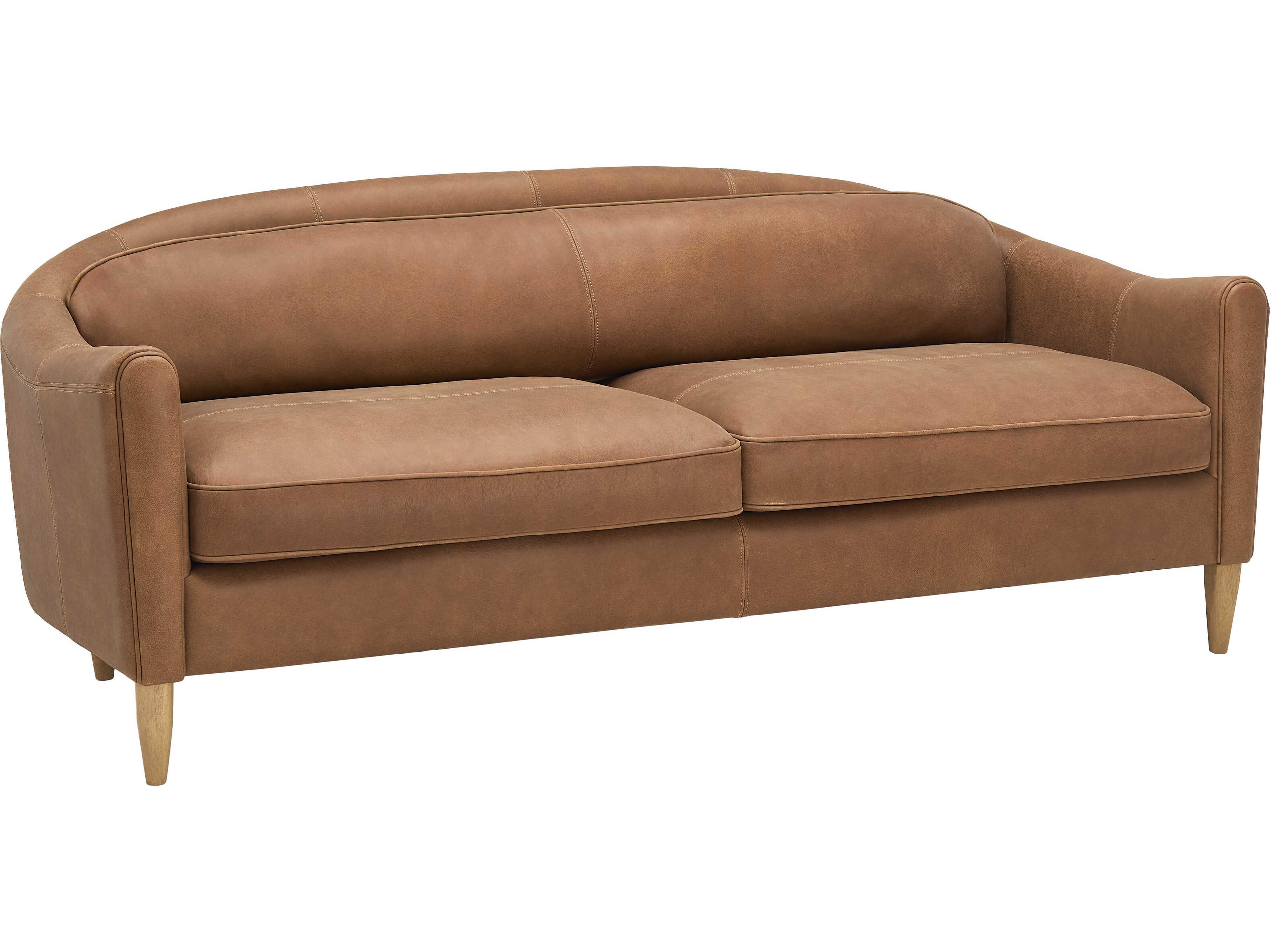 Surya Kenmare Brown Leather Sofa