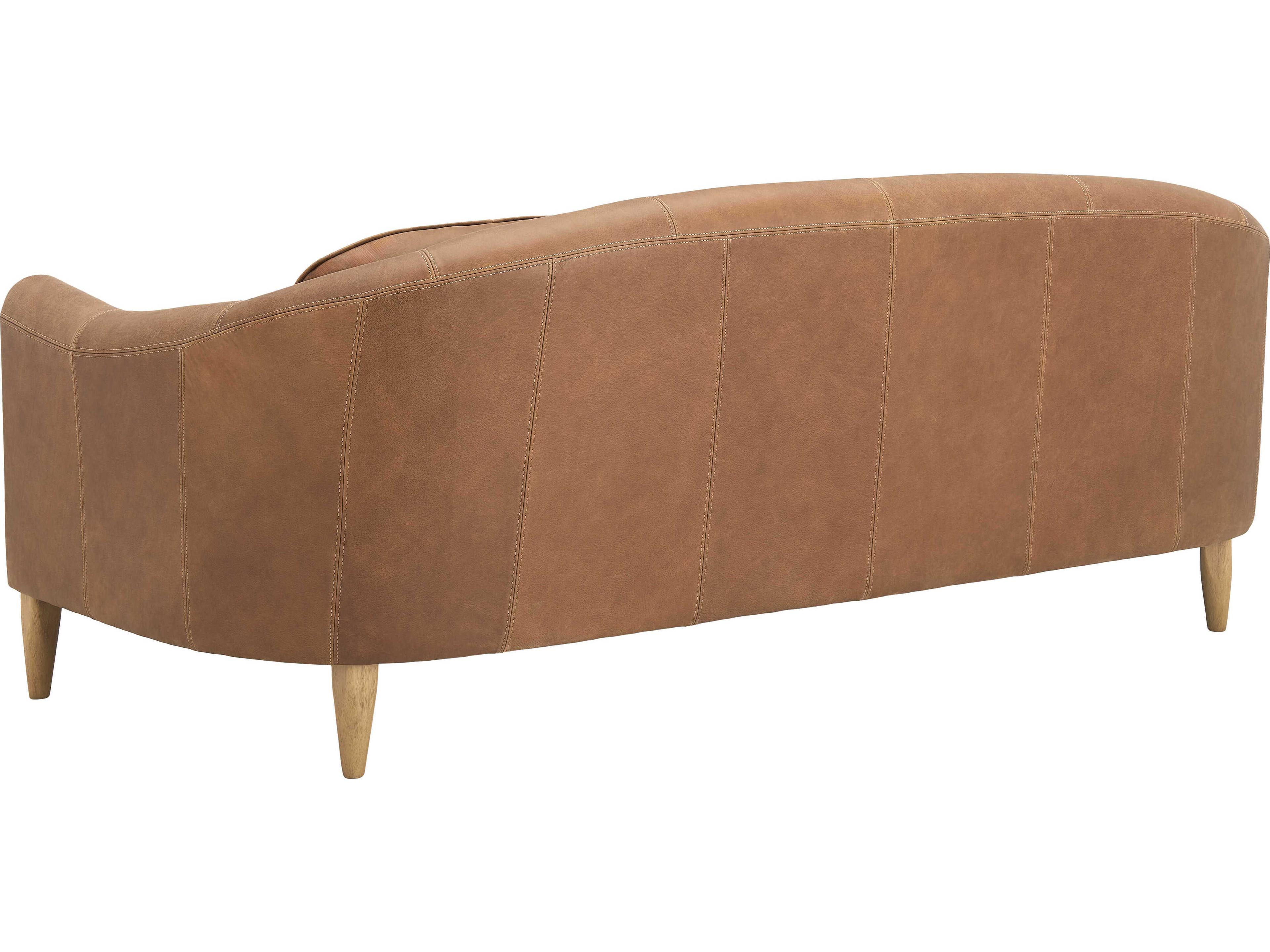 Surya Kenmare Brown Leather Sofa