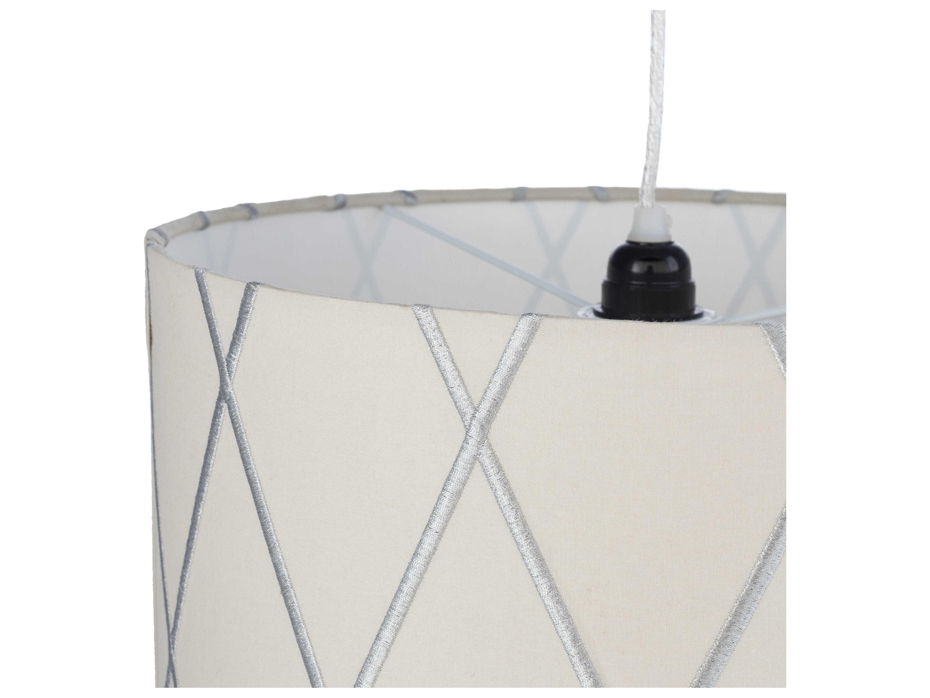 Surya Kohen 1-Light White Gray Pendant
