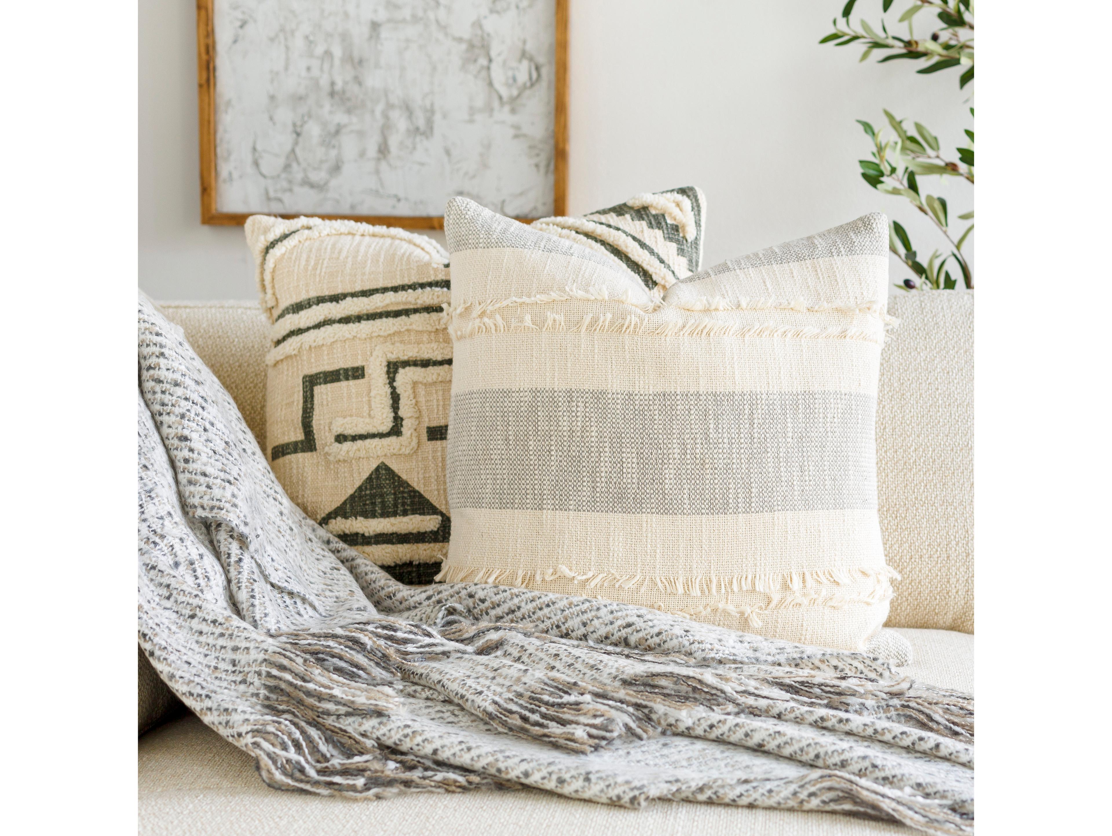 Surya Kiefer Gray Pillow