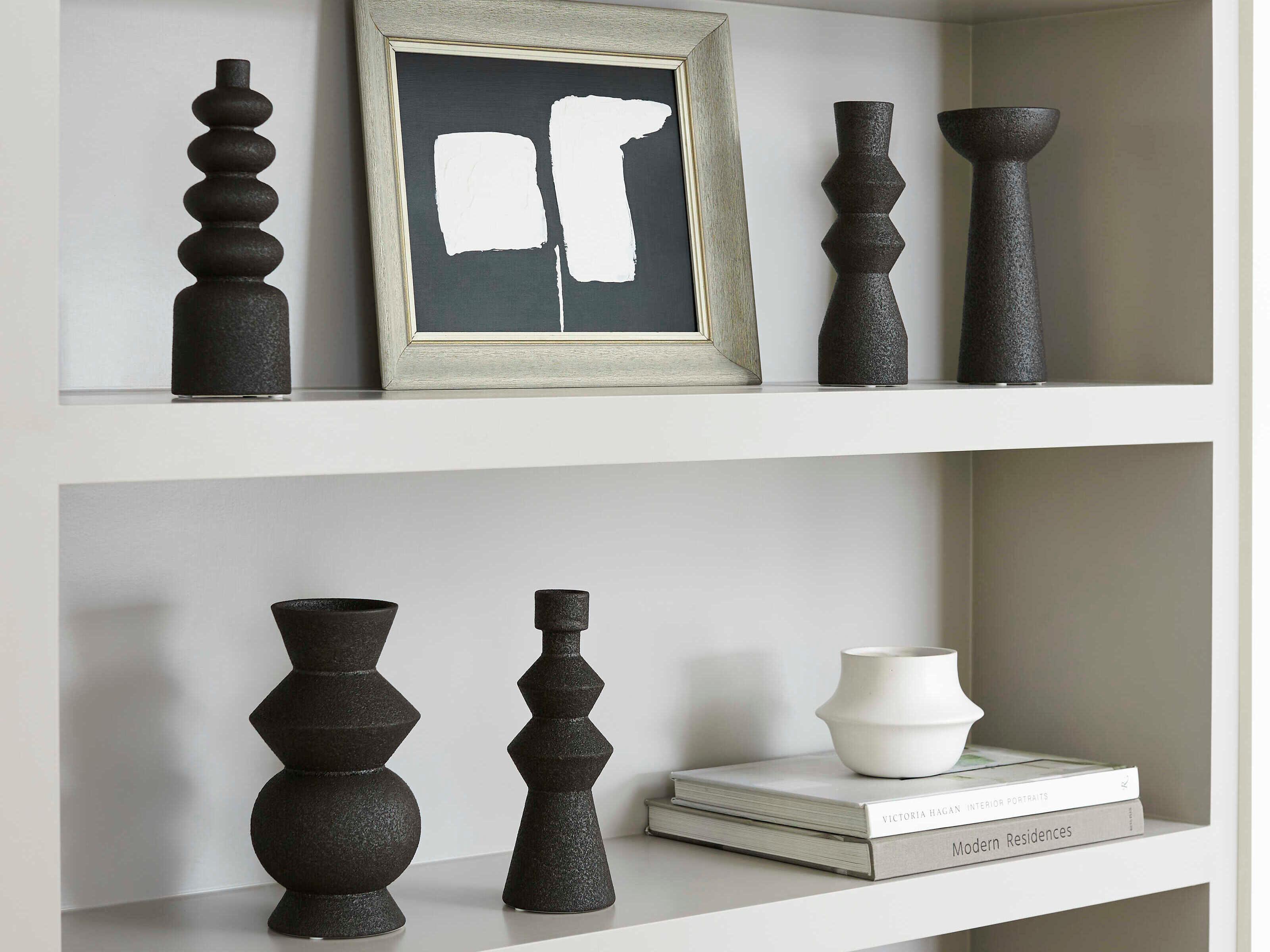 Surya Konark Black Vase Set of 5