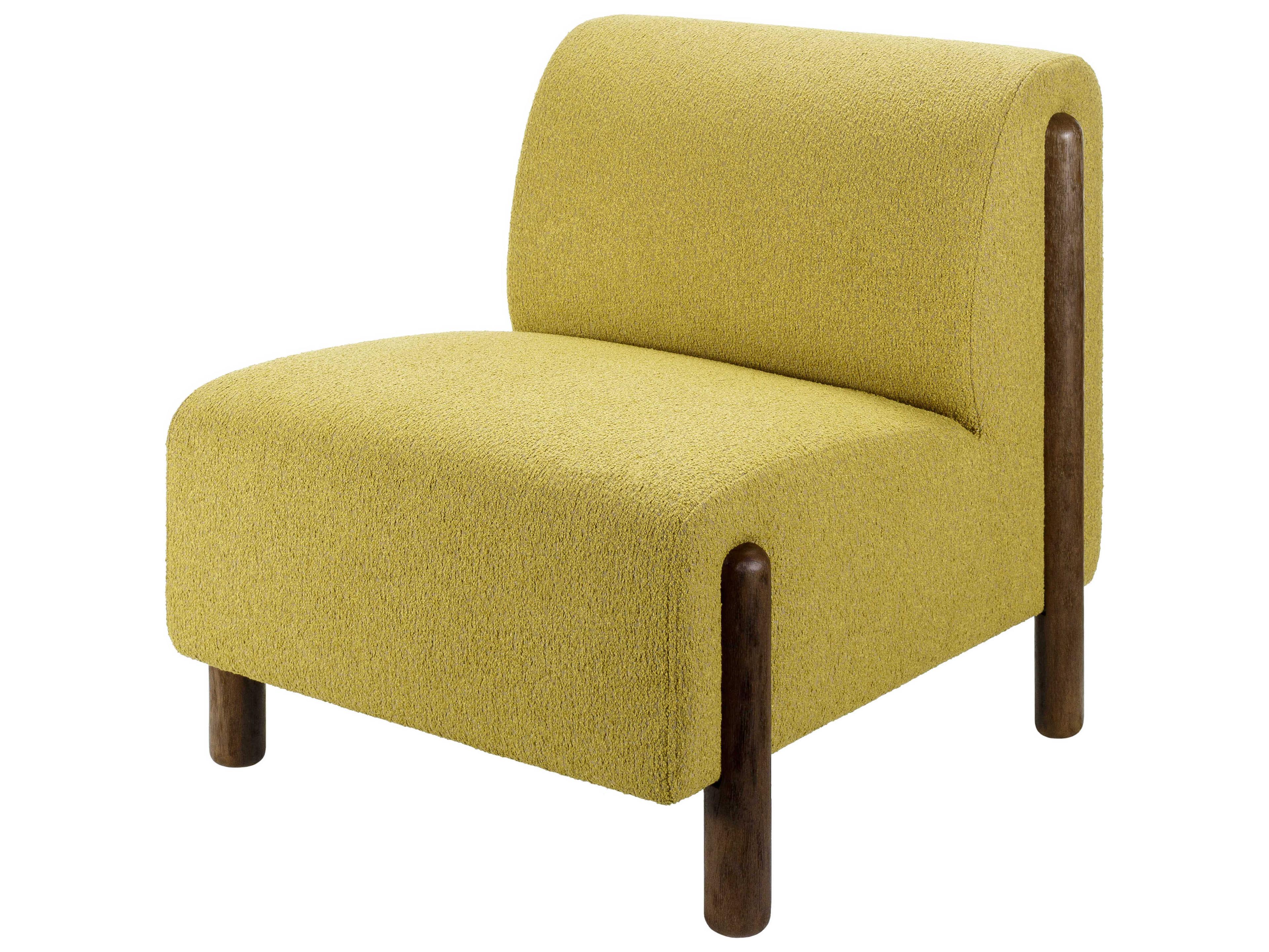 Surya Kenwood Yellow Fabric Accent Chair