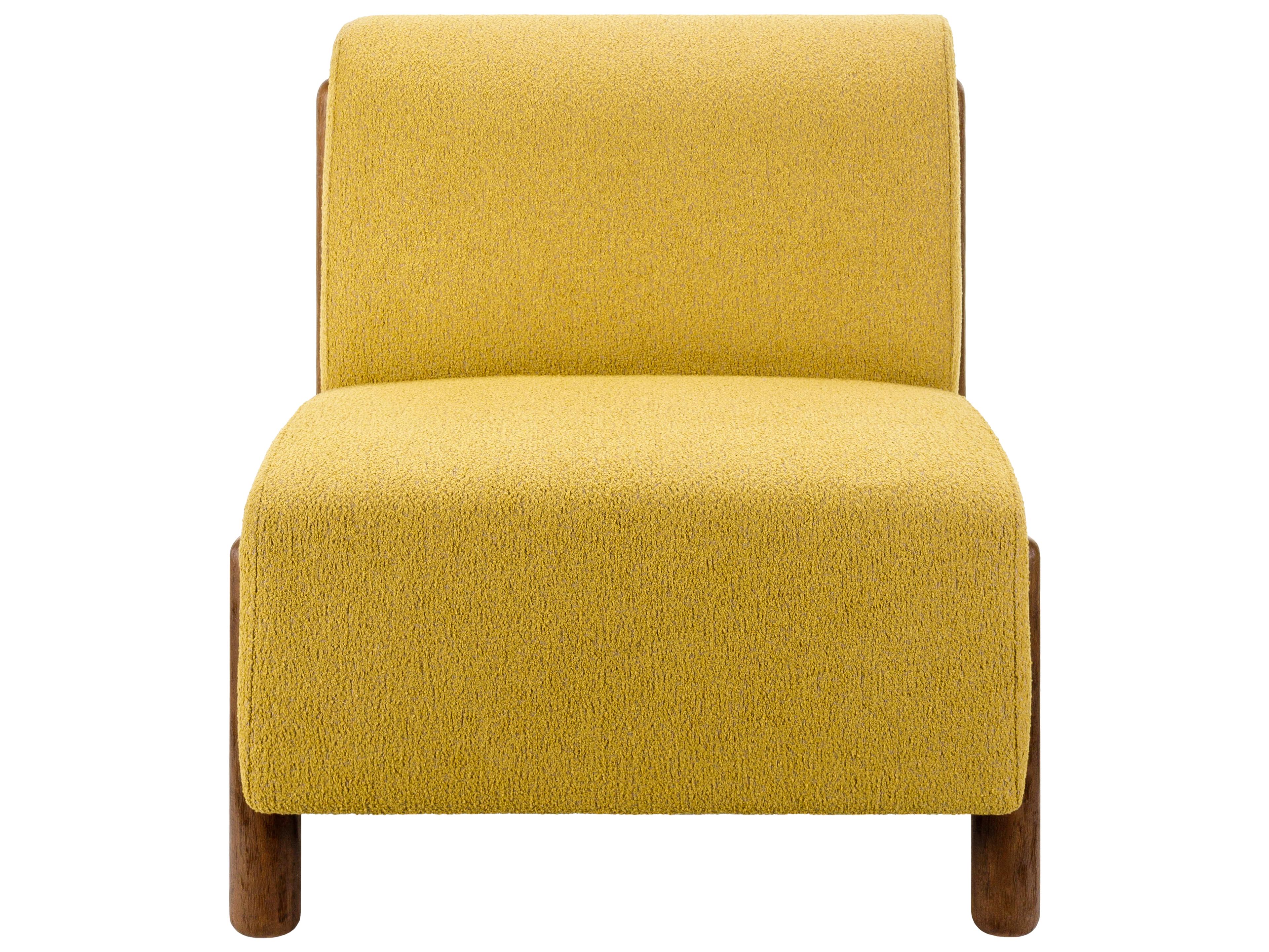 Surya Kenwood Yellow Fabric Accent Chair