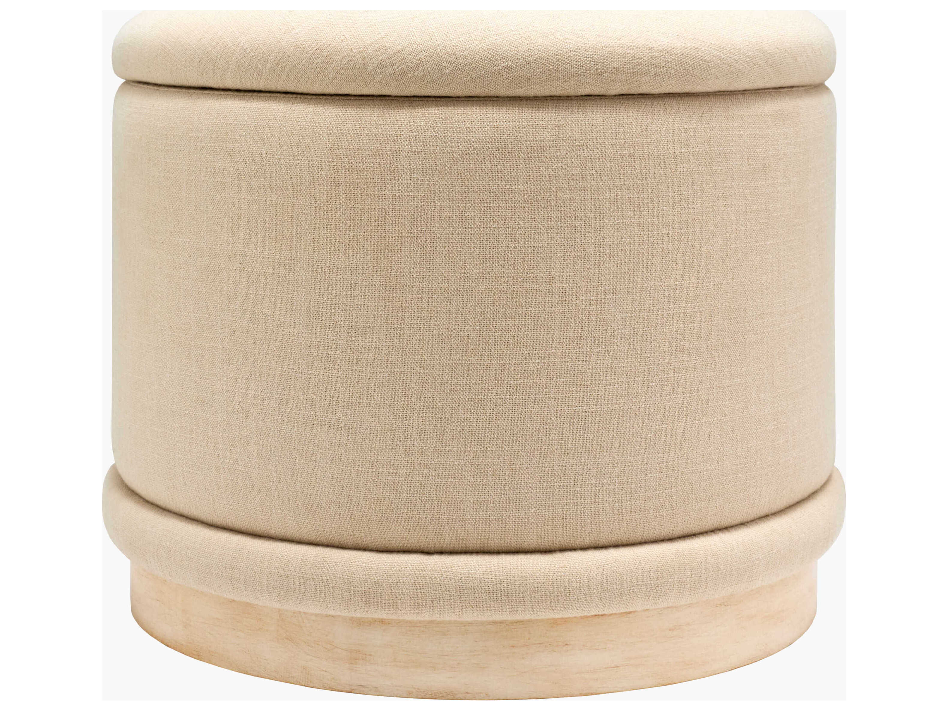 Surya Karley Light Beige Upholstered Ottoman