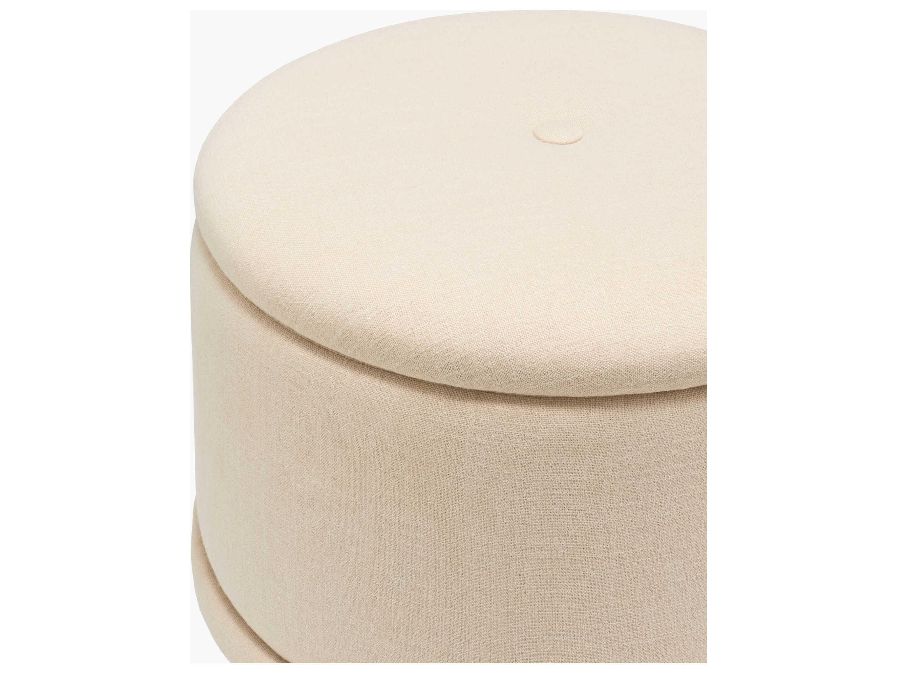 Surya Karley Light Beige Upholstered Ottoman