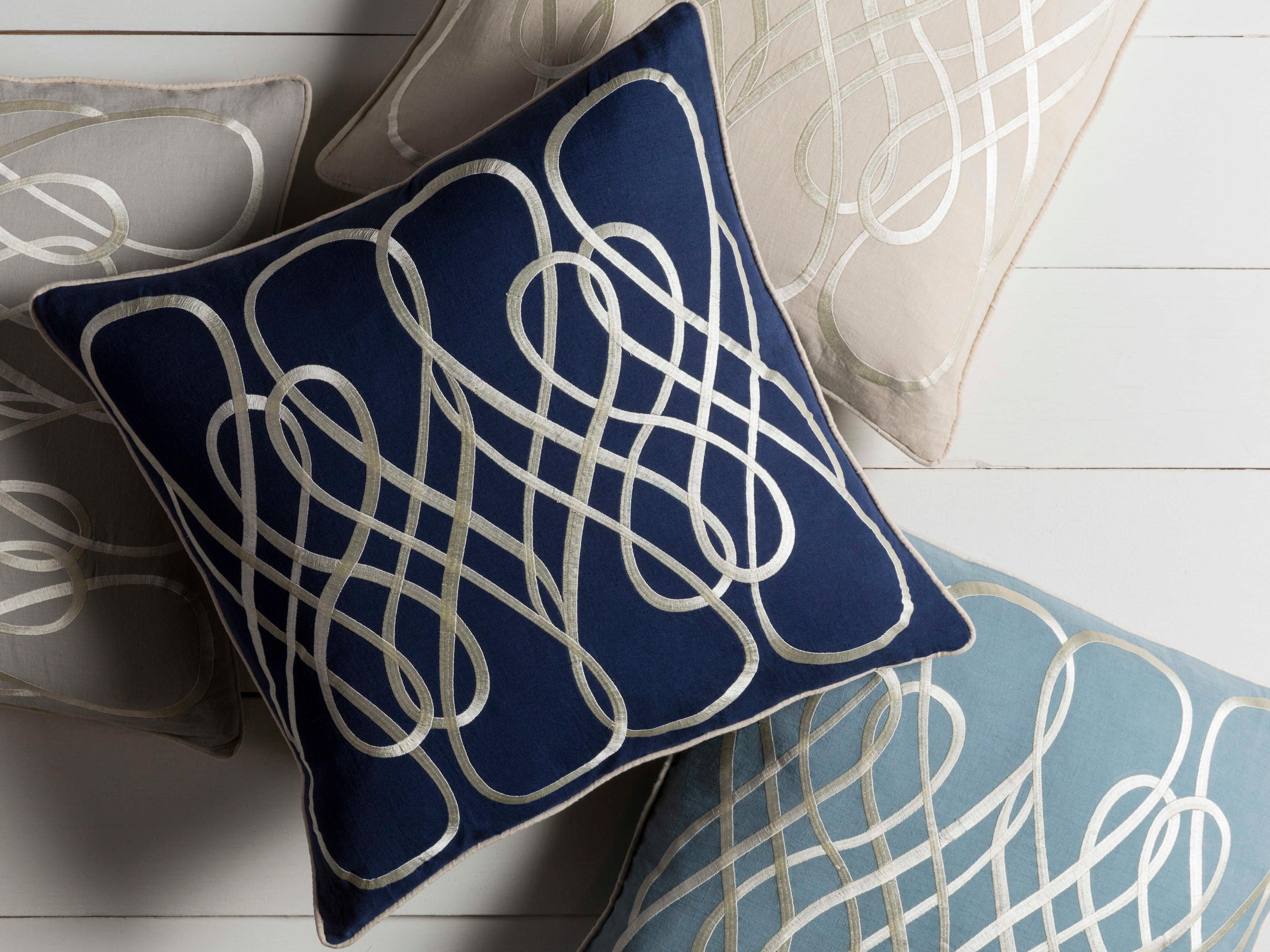 Surya Leah Light Gray Pillow