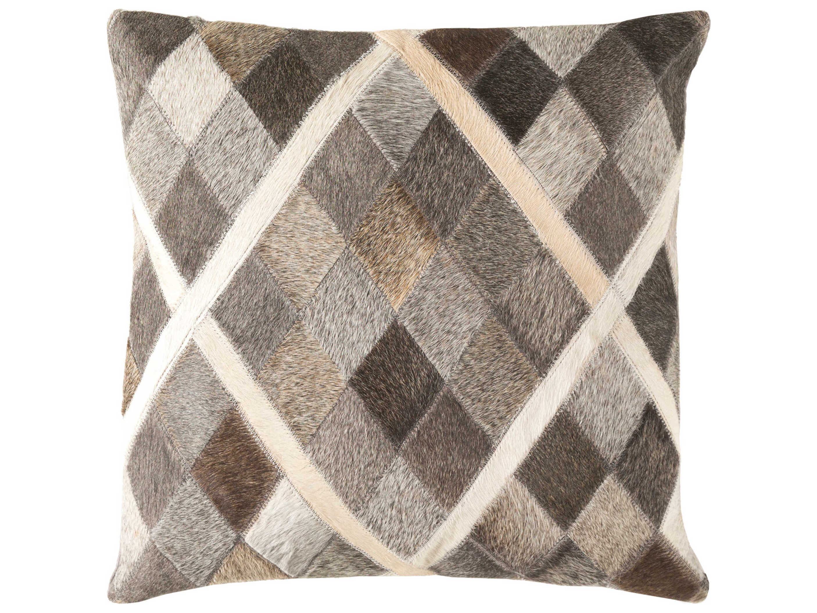 Surya Lycaon Taupe / Charcoal / Wheat Pillow