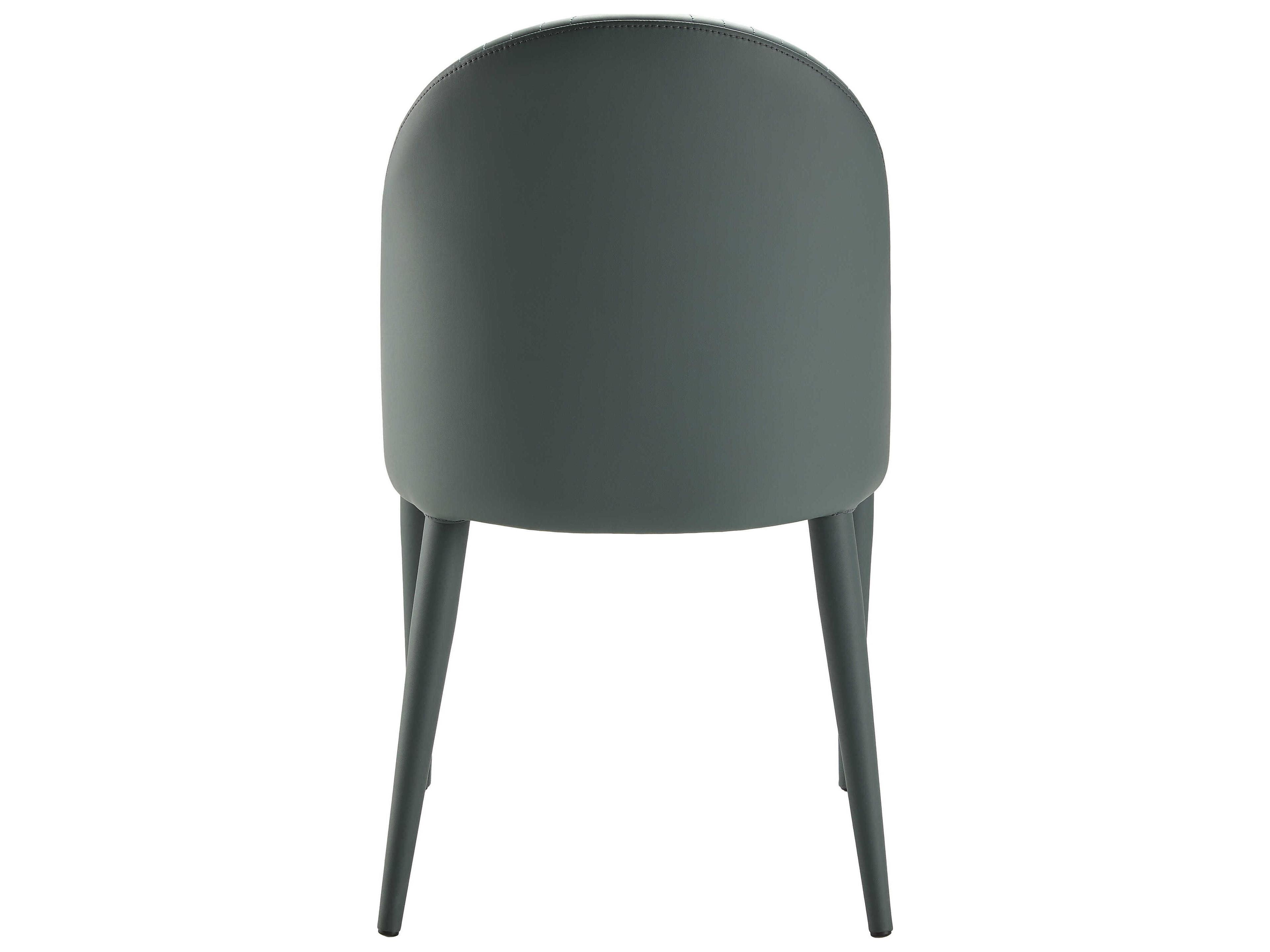 Surya Lacey Blue Faux Leather Armless Dining Chair Set of 2