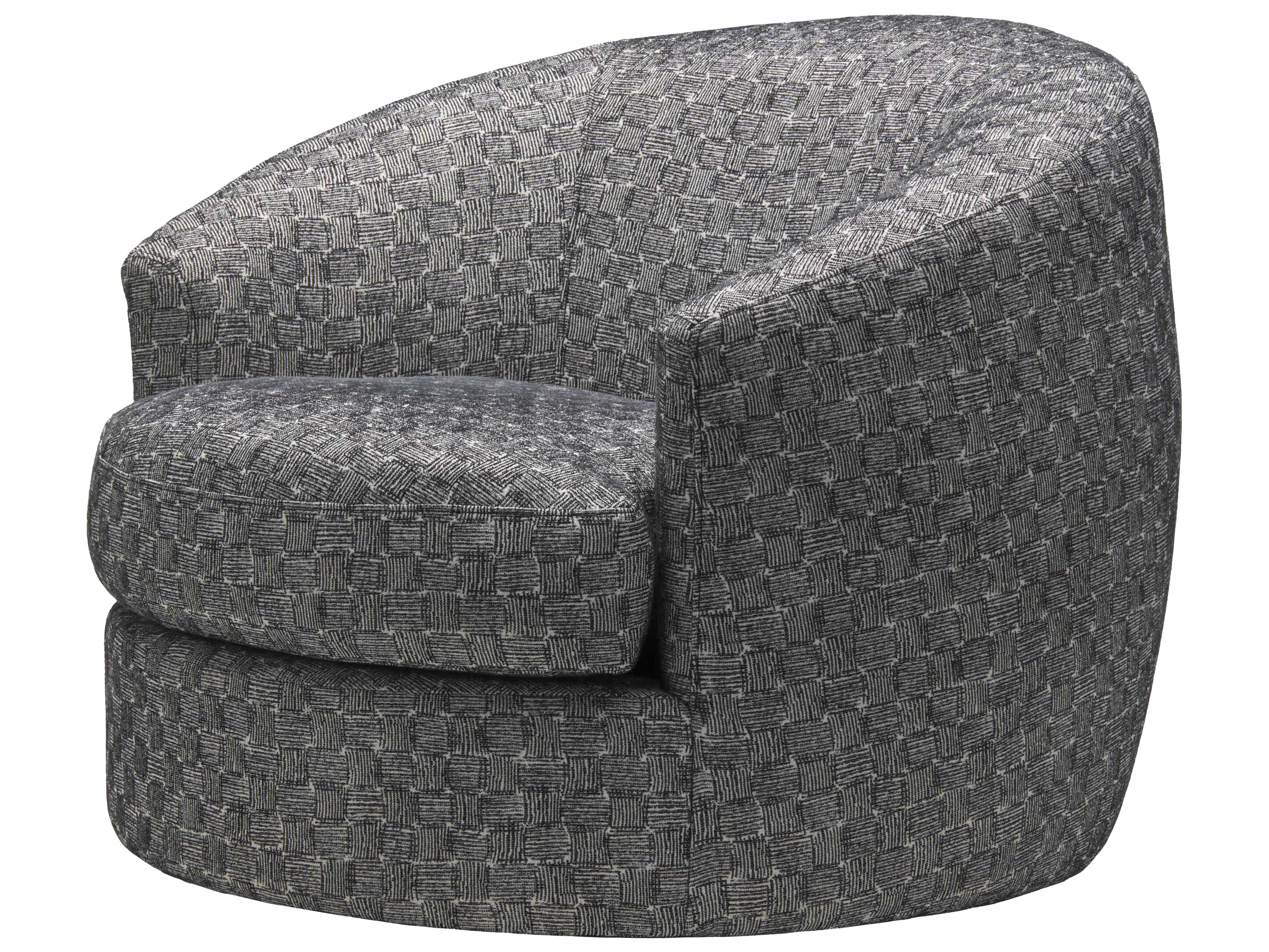 Surya Lindley Swivel Black Accent Chair