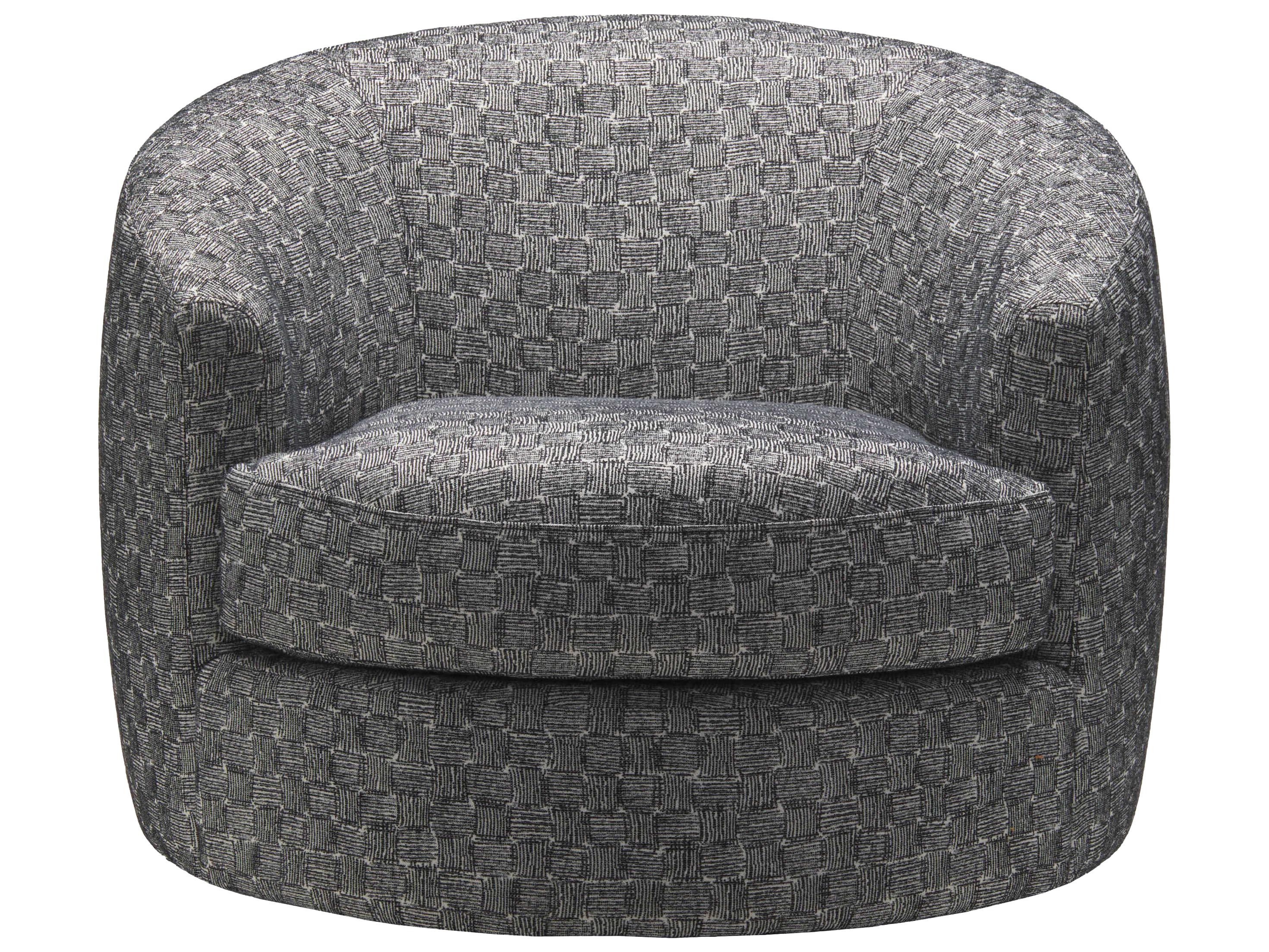 Surya Lindley Swivel Black Accent Chair