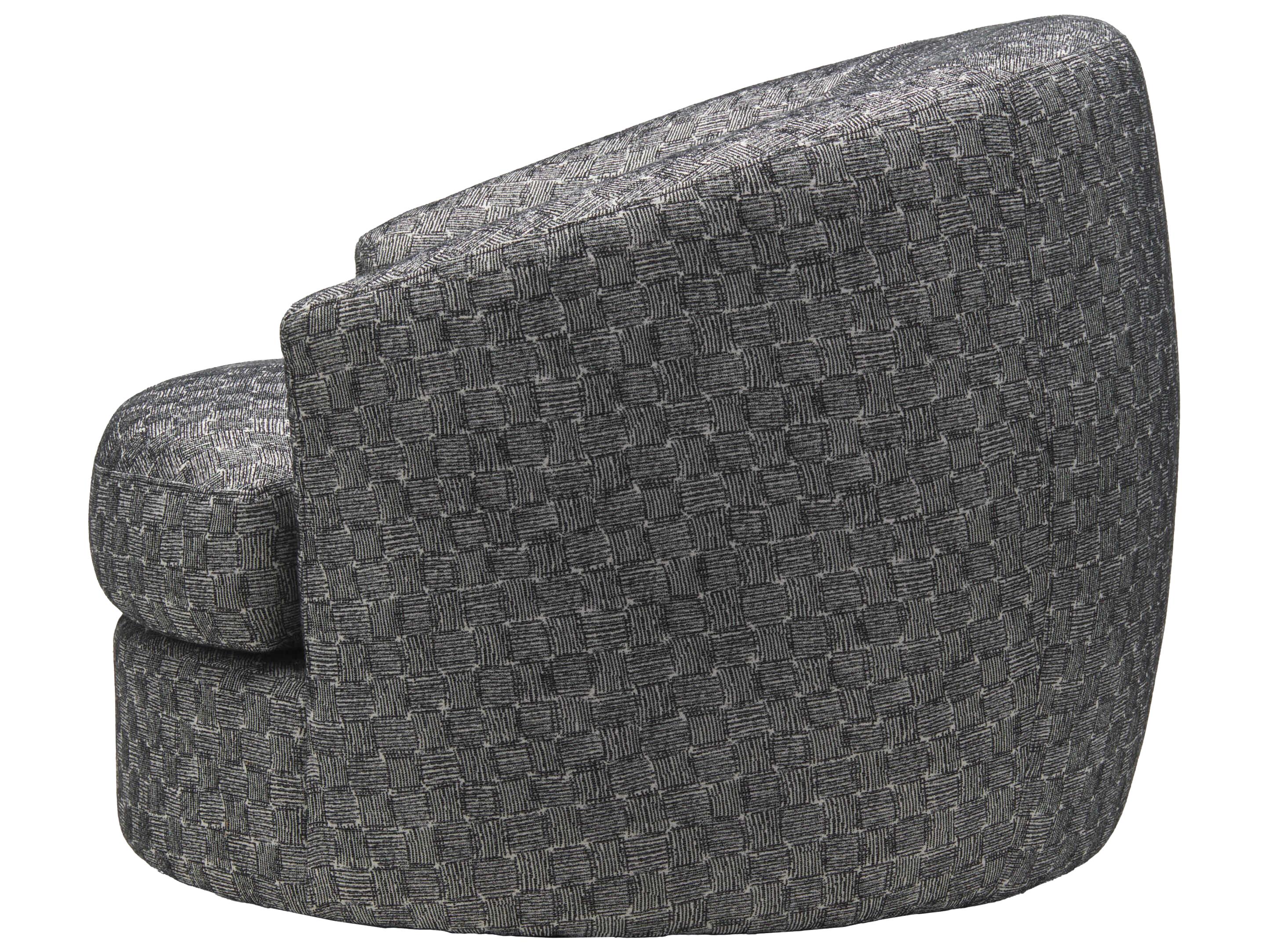 Surya Lindley Swivel Black Accent Chair