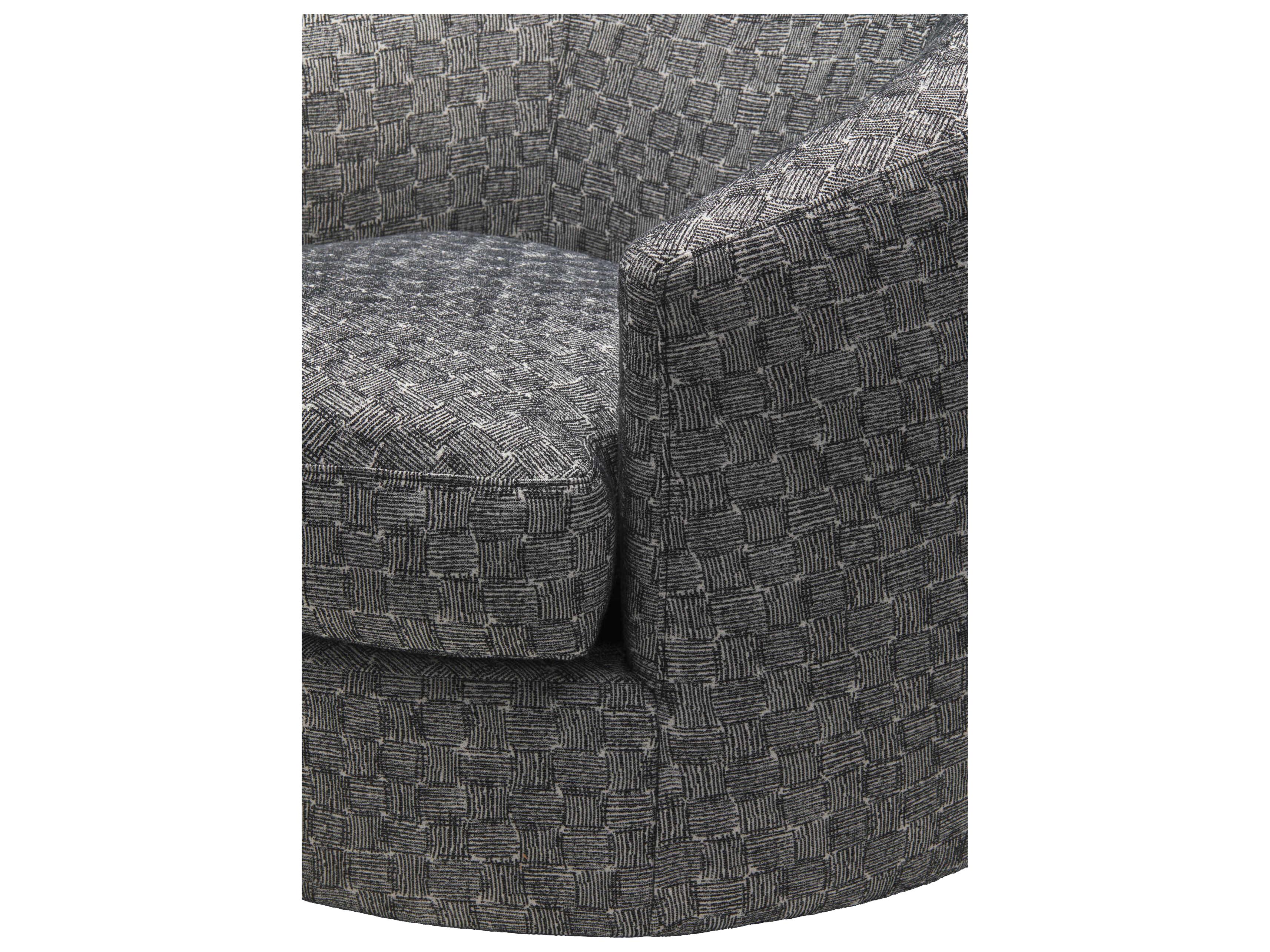 Surya Lindley Swivel Black Accent Chair