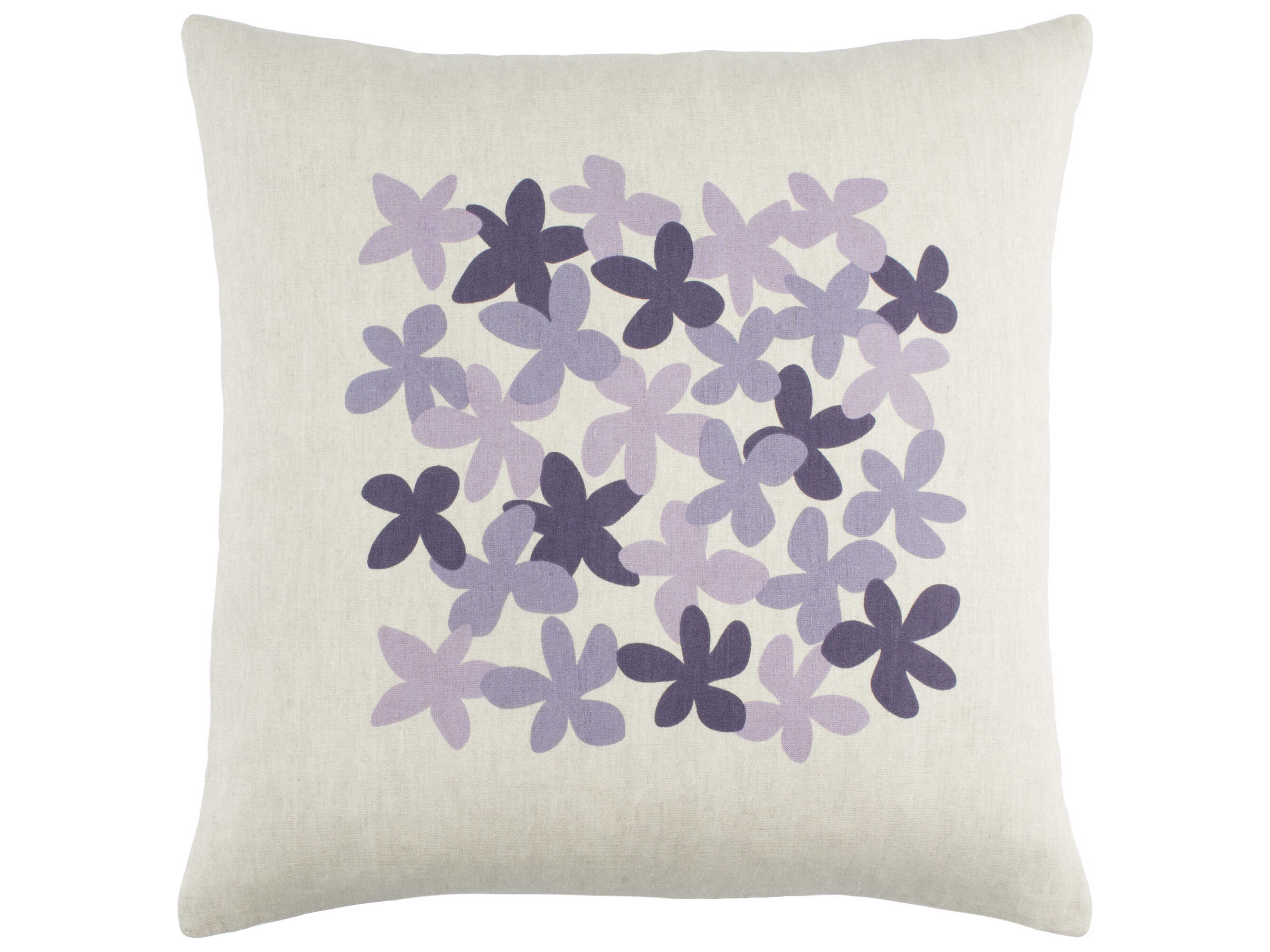 Surya Little Flower Purple Pillow