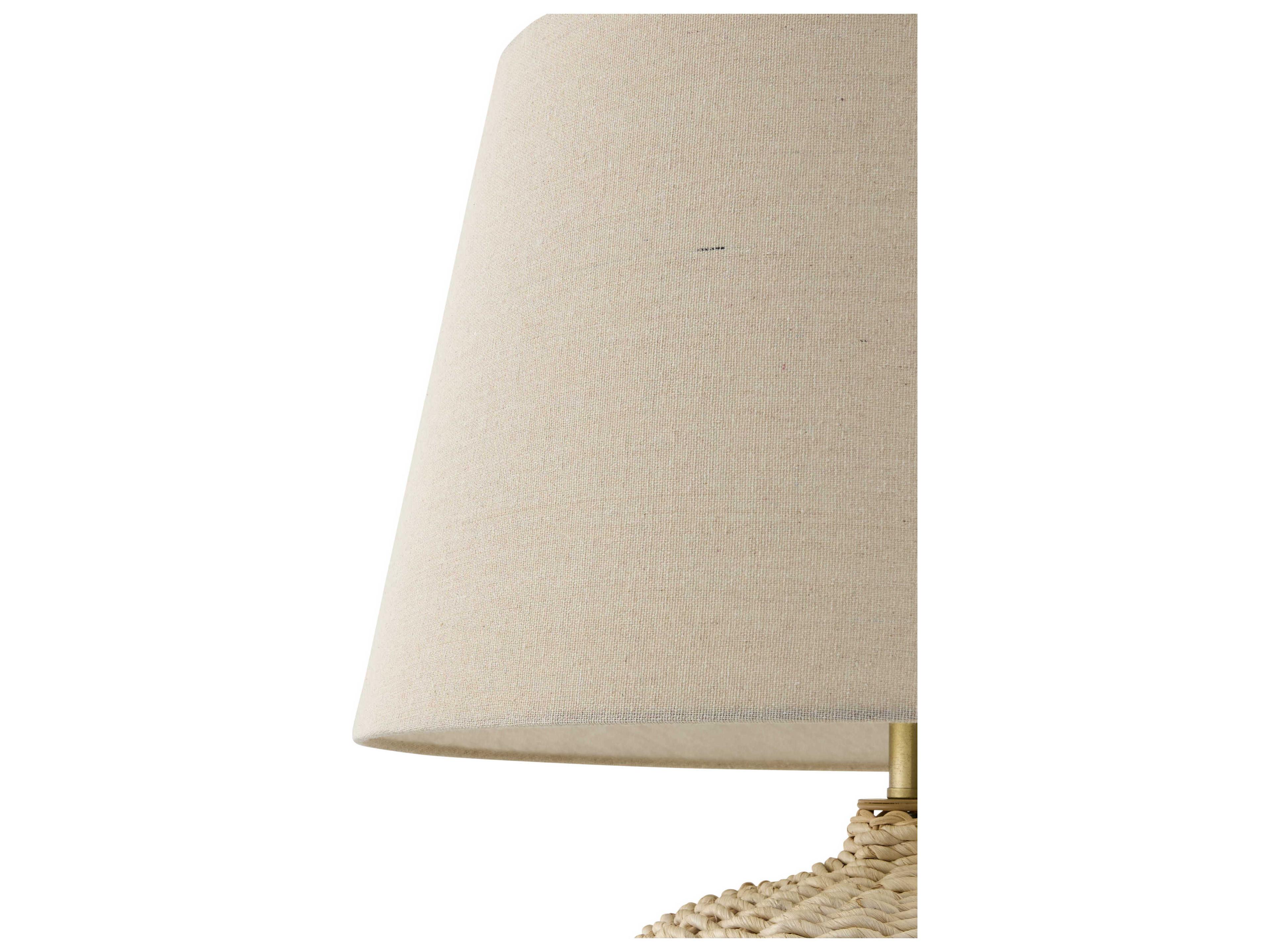 Surya Levane Natural Beige Linen Brown Buffet Lamp