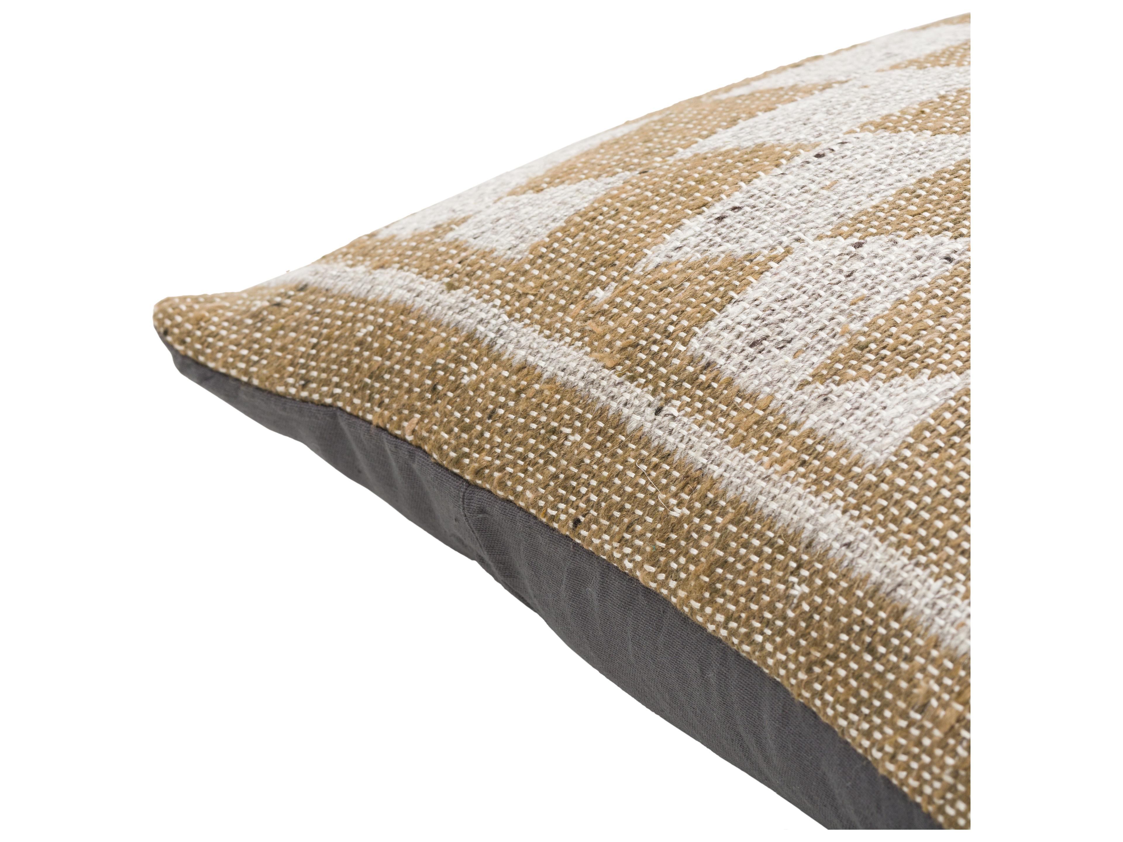 Surya Lewis Medium Brown Pillow